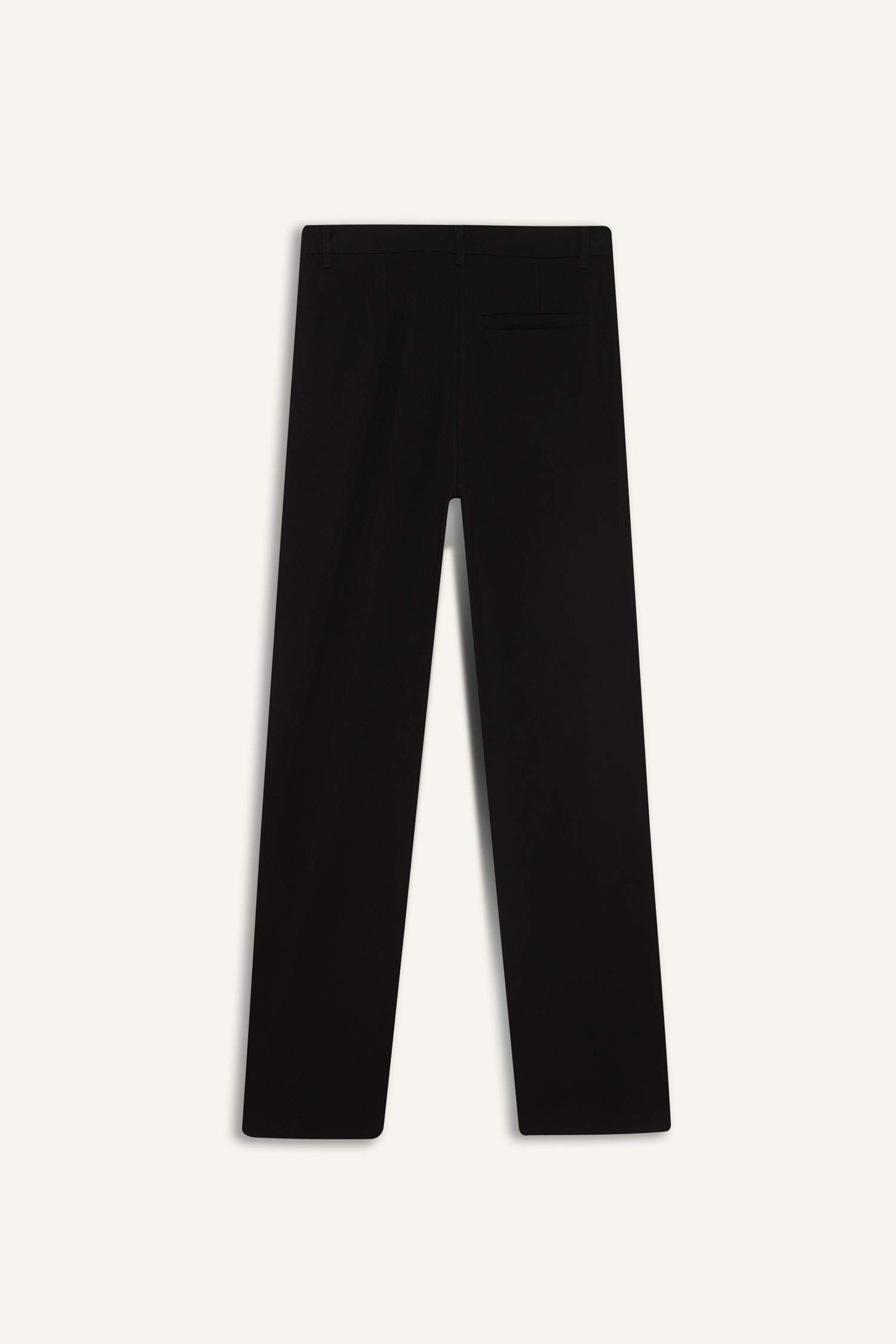 Wide Leg Normal Bel Basic Düz Standart Boy Pantolon