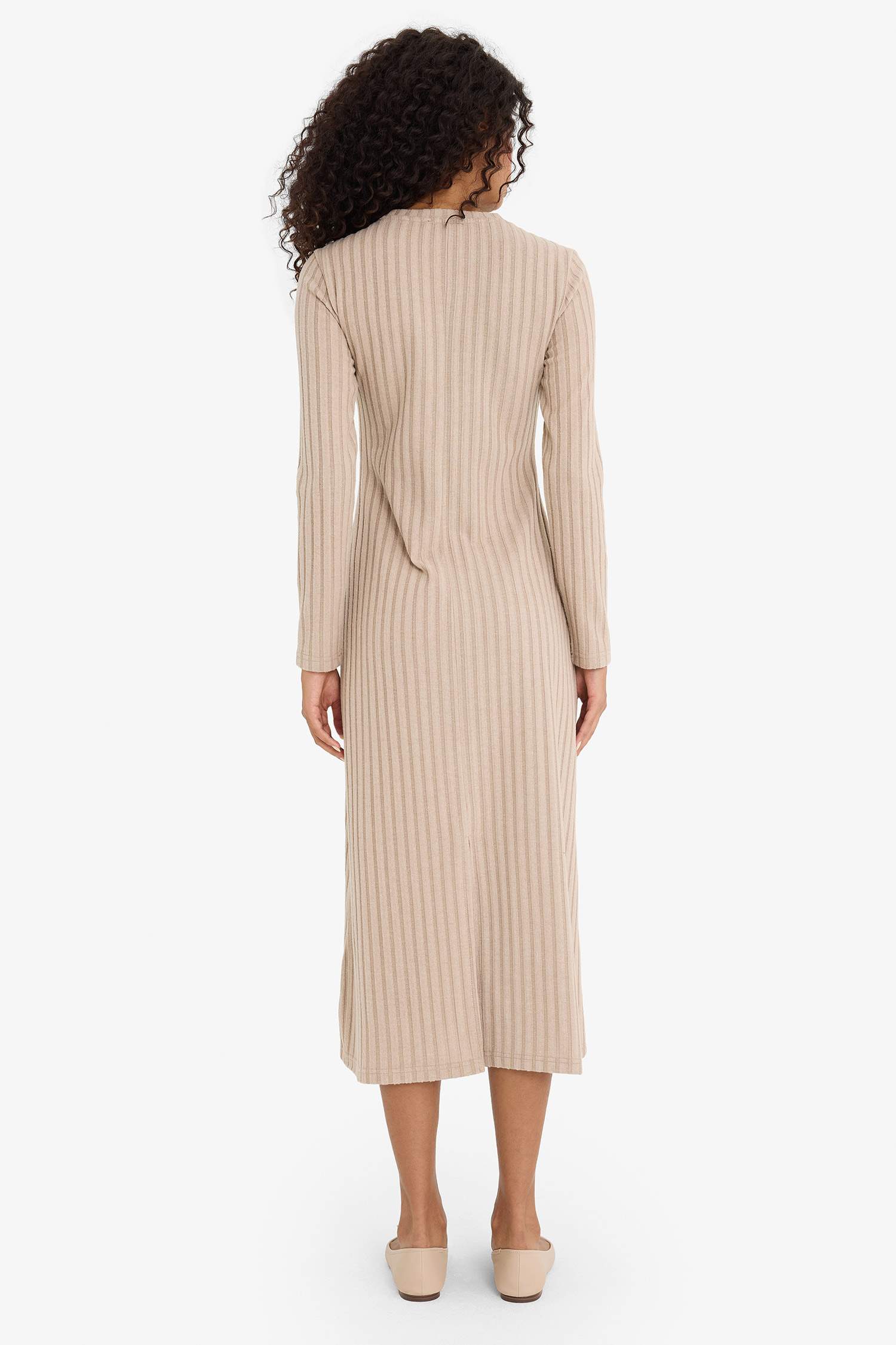 Bodycon Long Sleeve Crew Neck Dress