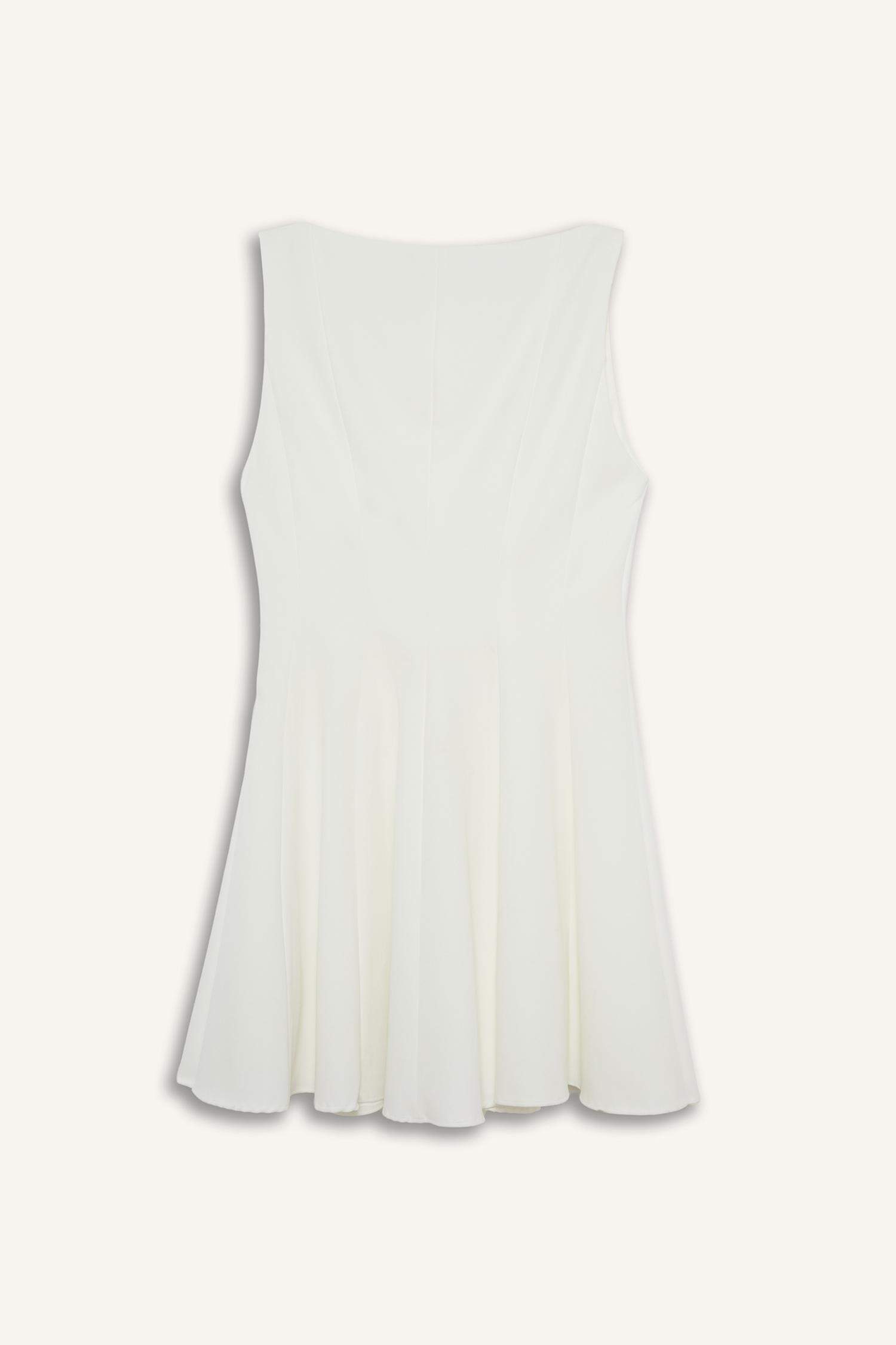 Boat Collar Sleeveless Mini Dress