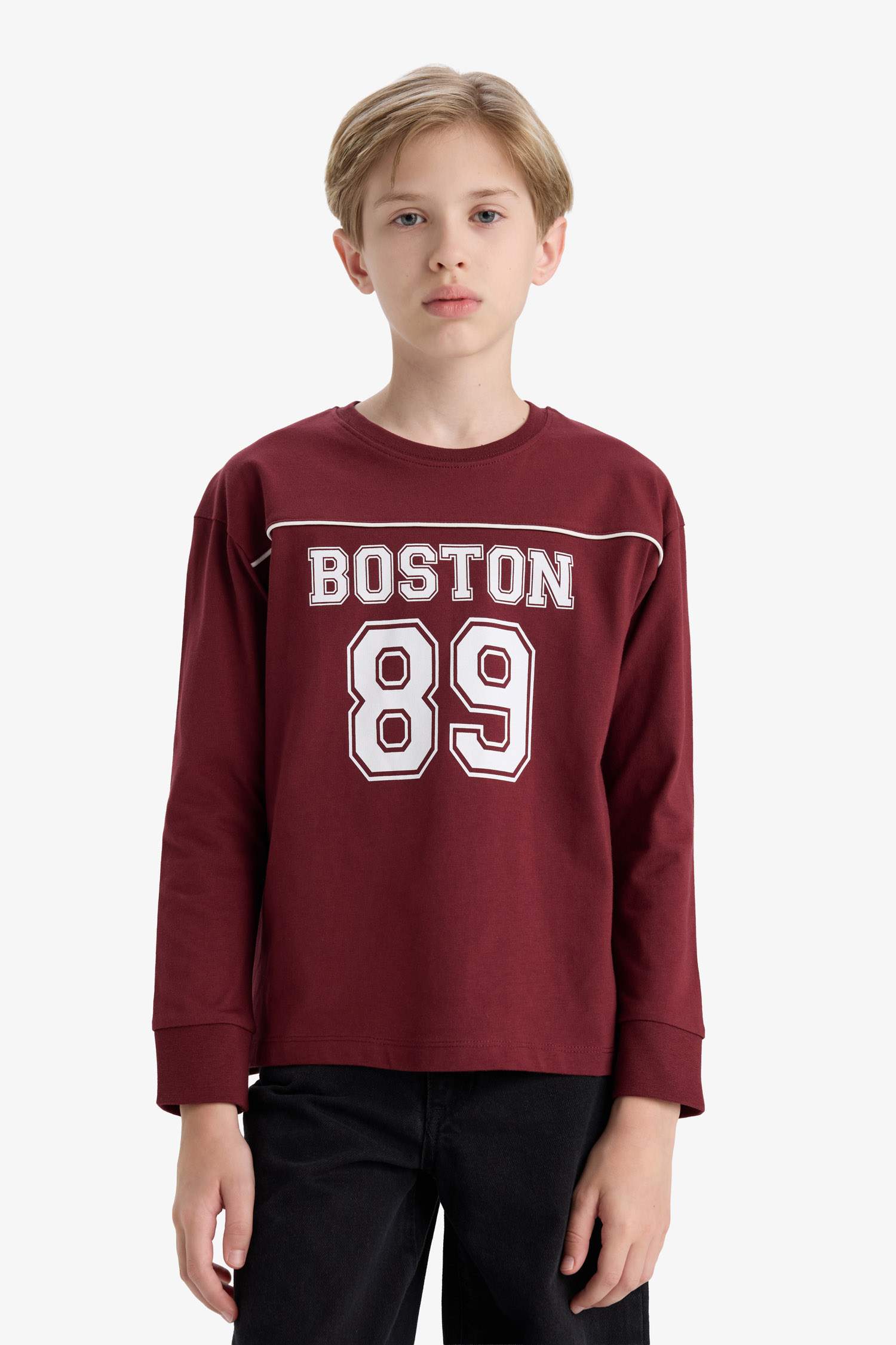Boy Crew Neck Printed Long Sleeve T-Shirt