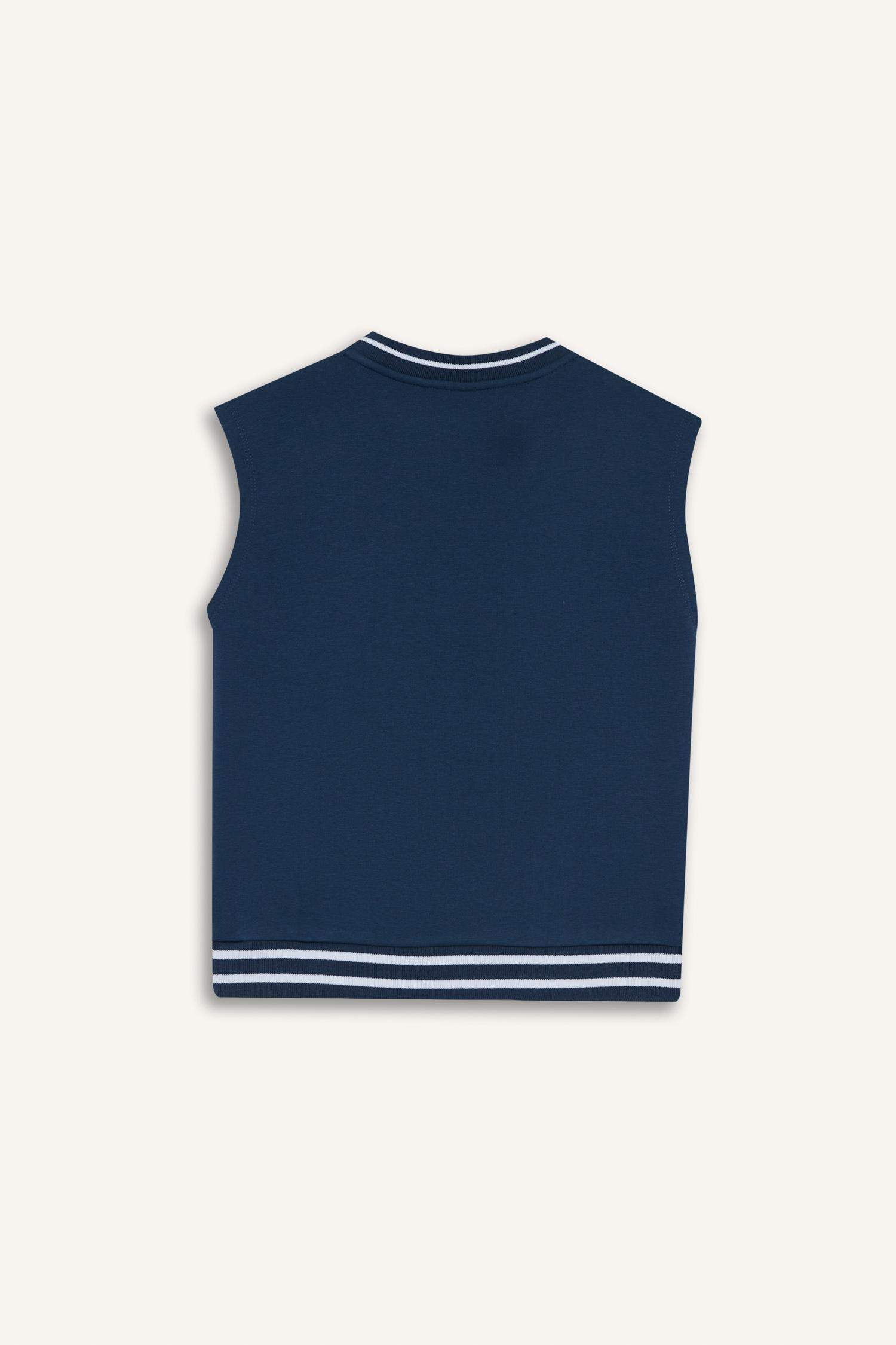 يلك تريكو ولادي بياخة V مطبوع وبطانة ناعمة