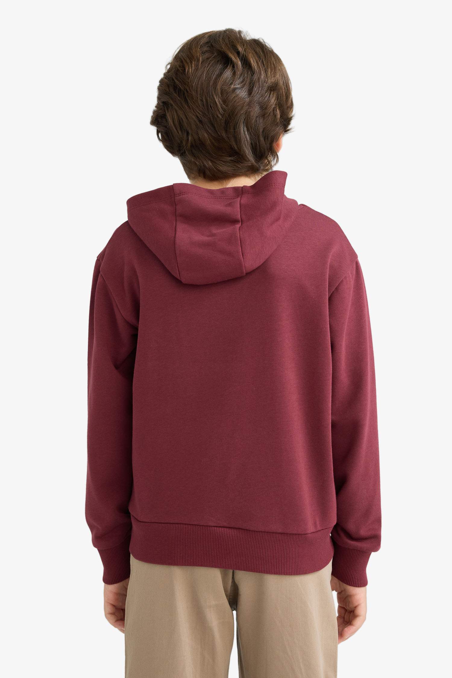 Erkek Çocuk Oversize Geniş Kalıp Kapüşonlu Okul Sweatshirt
