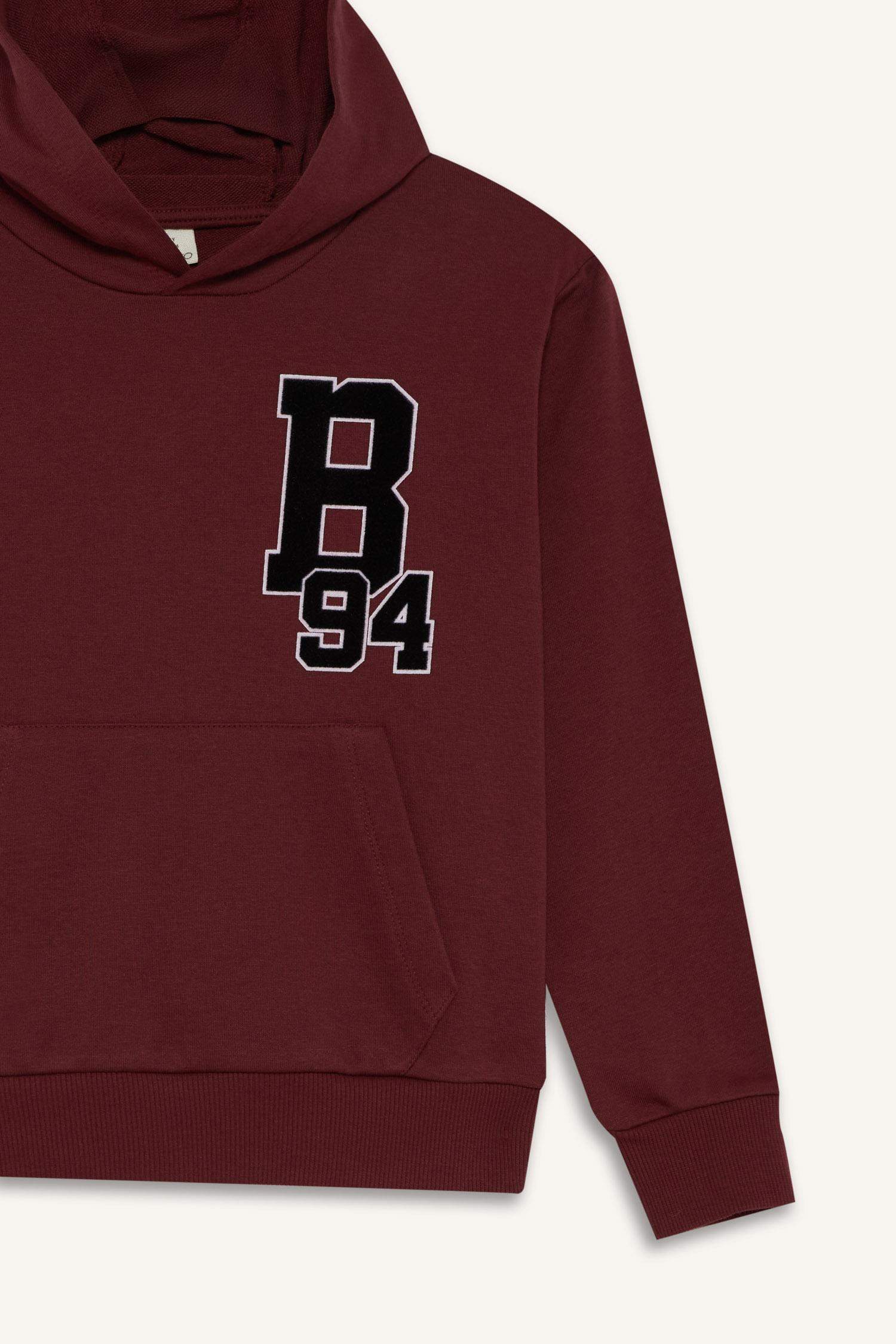 Erkek Çocuk Oversize Geniş Kalıp Kapüşonlu Okul Sweatshirt