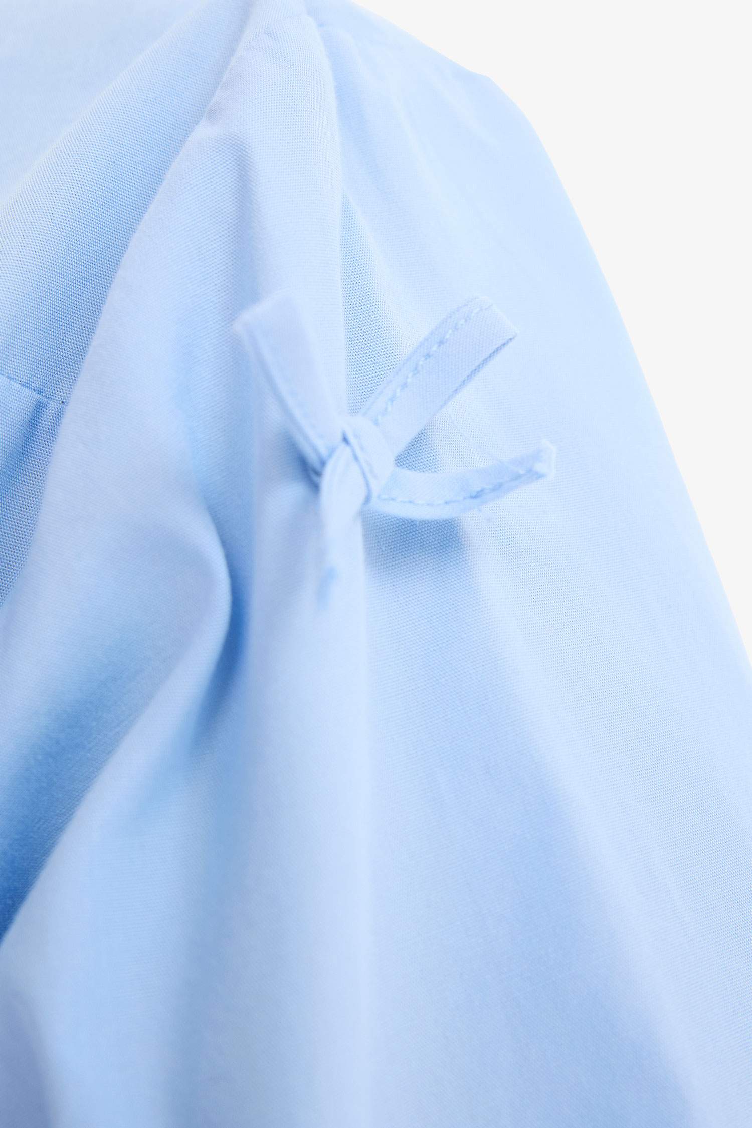 Regular Fit Fiyonklu Poplin Uzun Kollu Gömlek Tunik