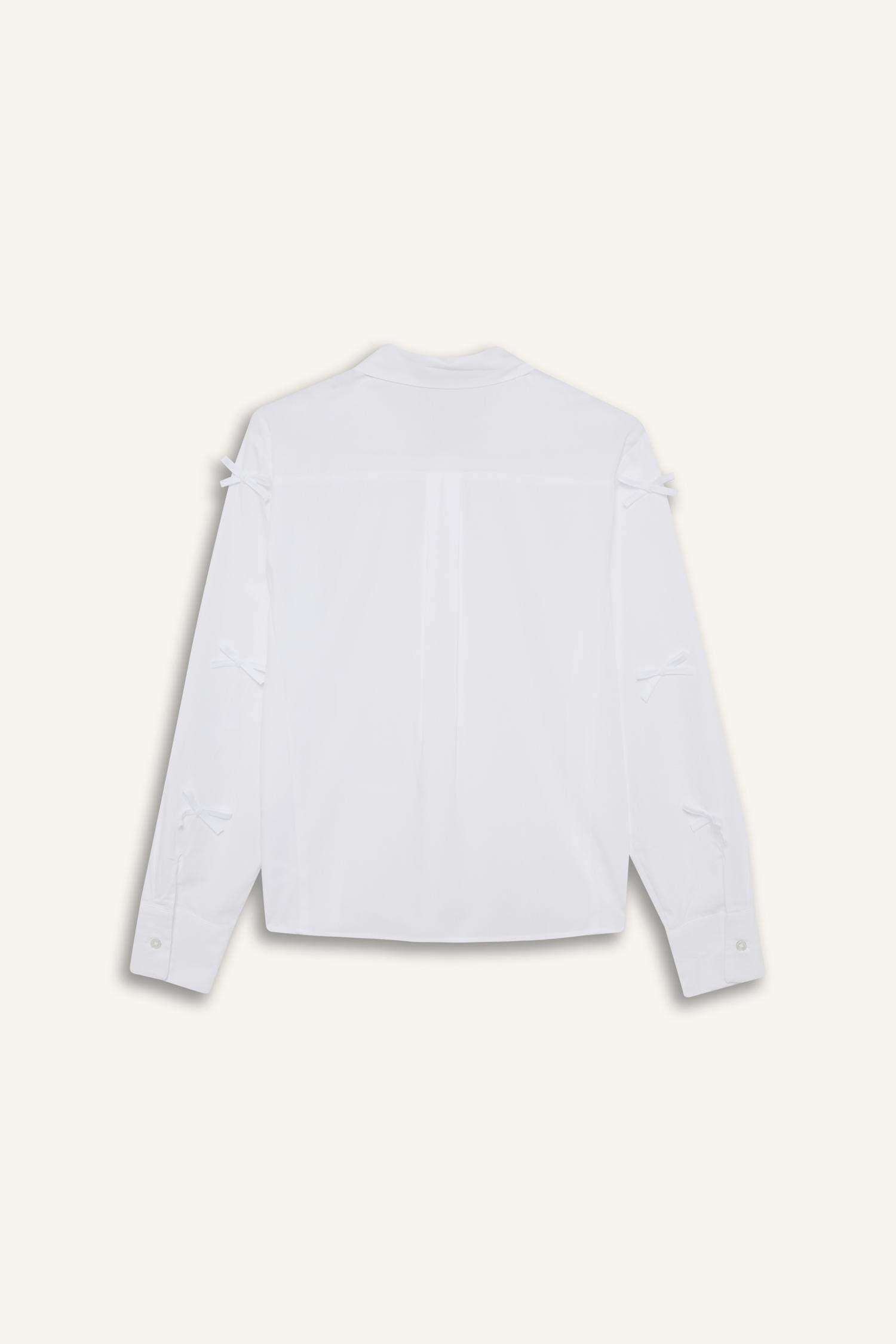 Regular Fit Fiyonklu Poplin Uzun Kollu Gömlek Tunik