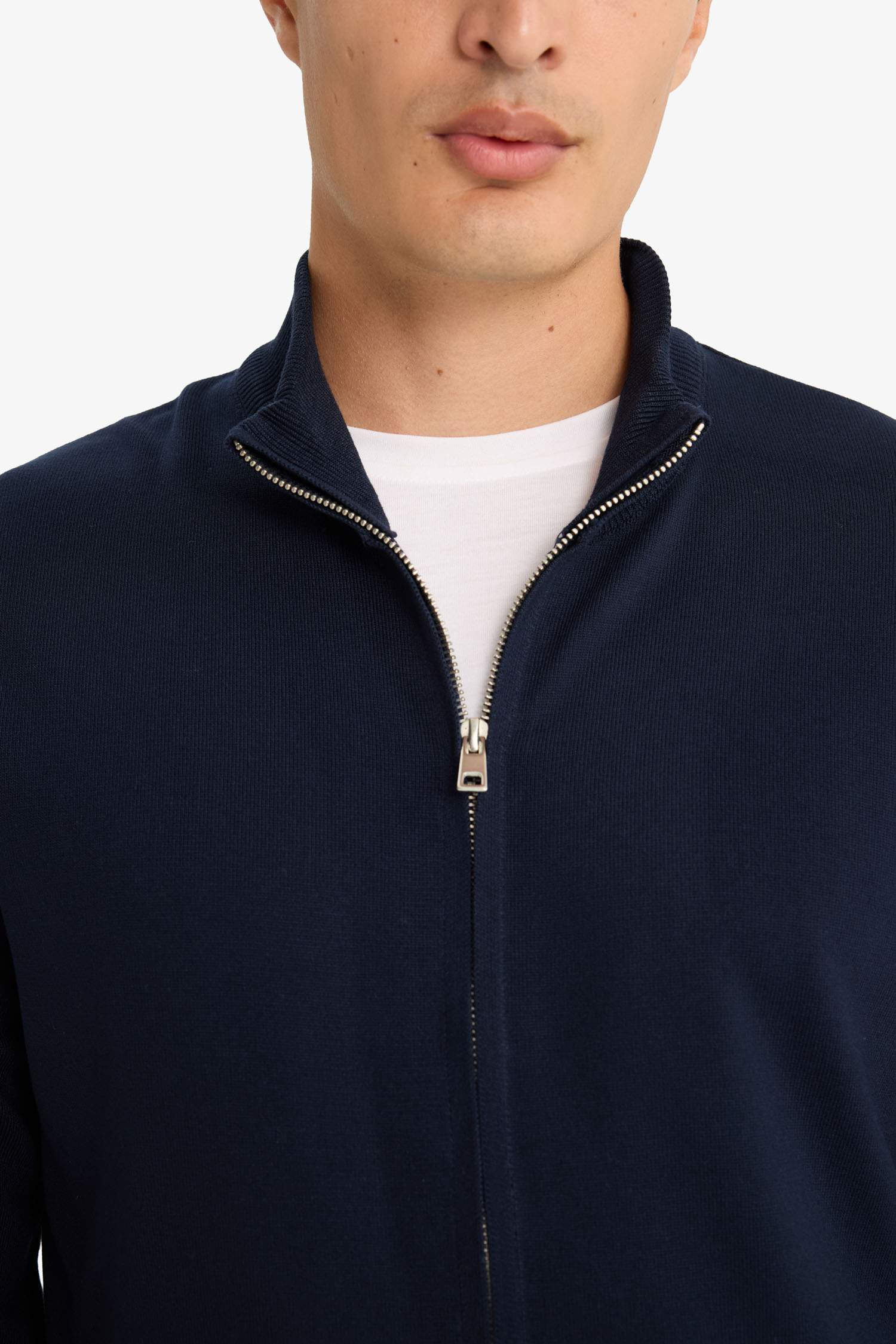 Standard Fit Turtleneck Knitwear Cardigan