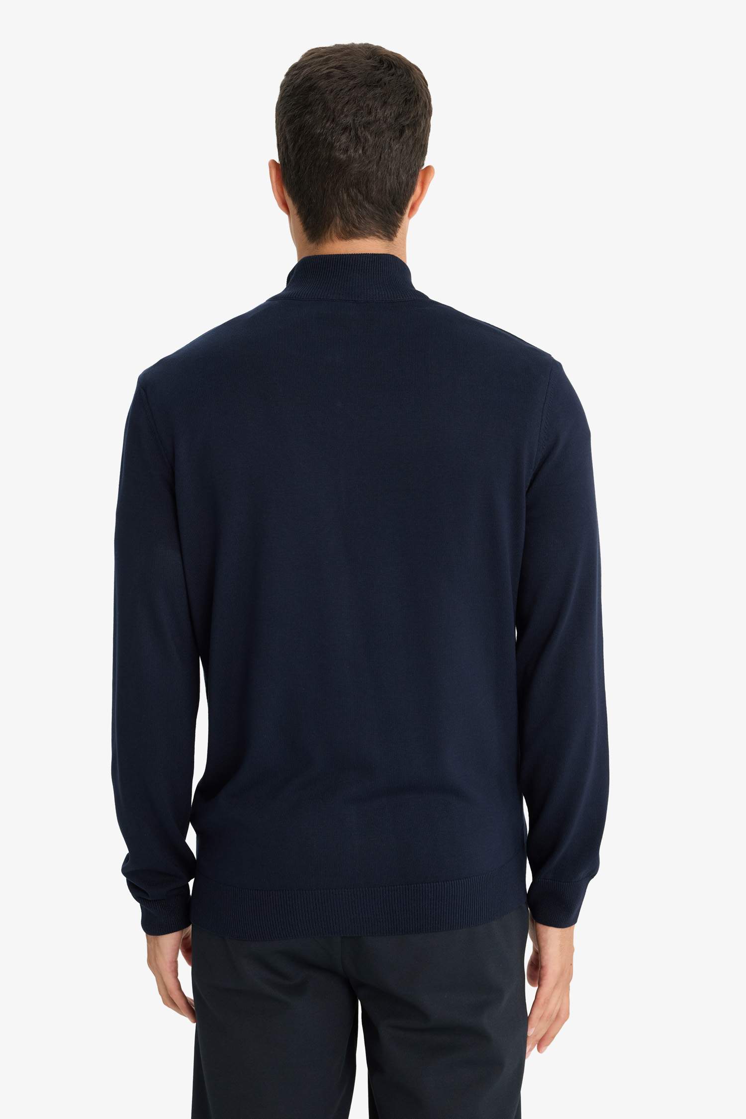 Standard Fit Turtleneck Knitwear Cardigan