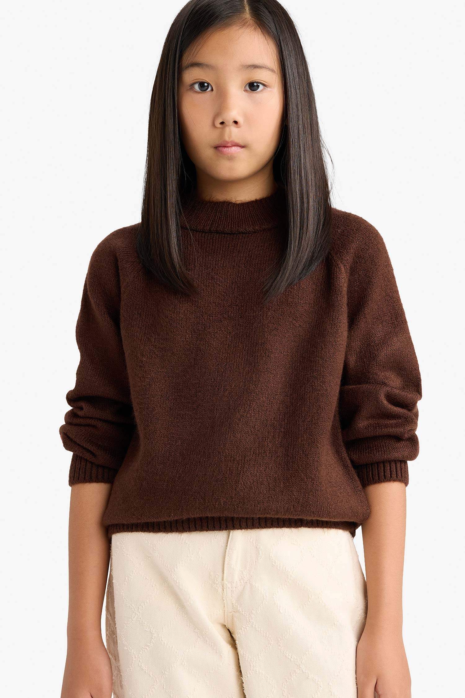 Girl Regular Fit Crew Neck Pullover