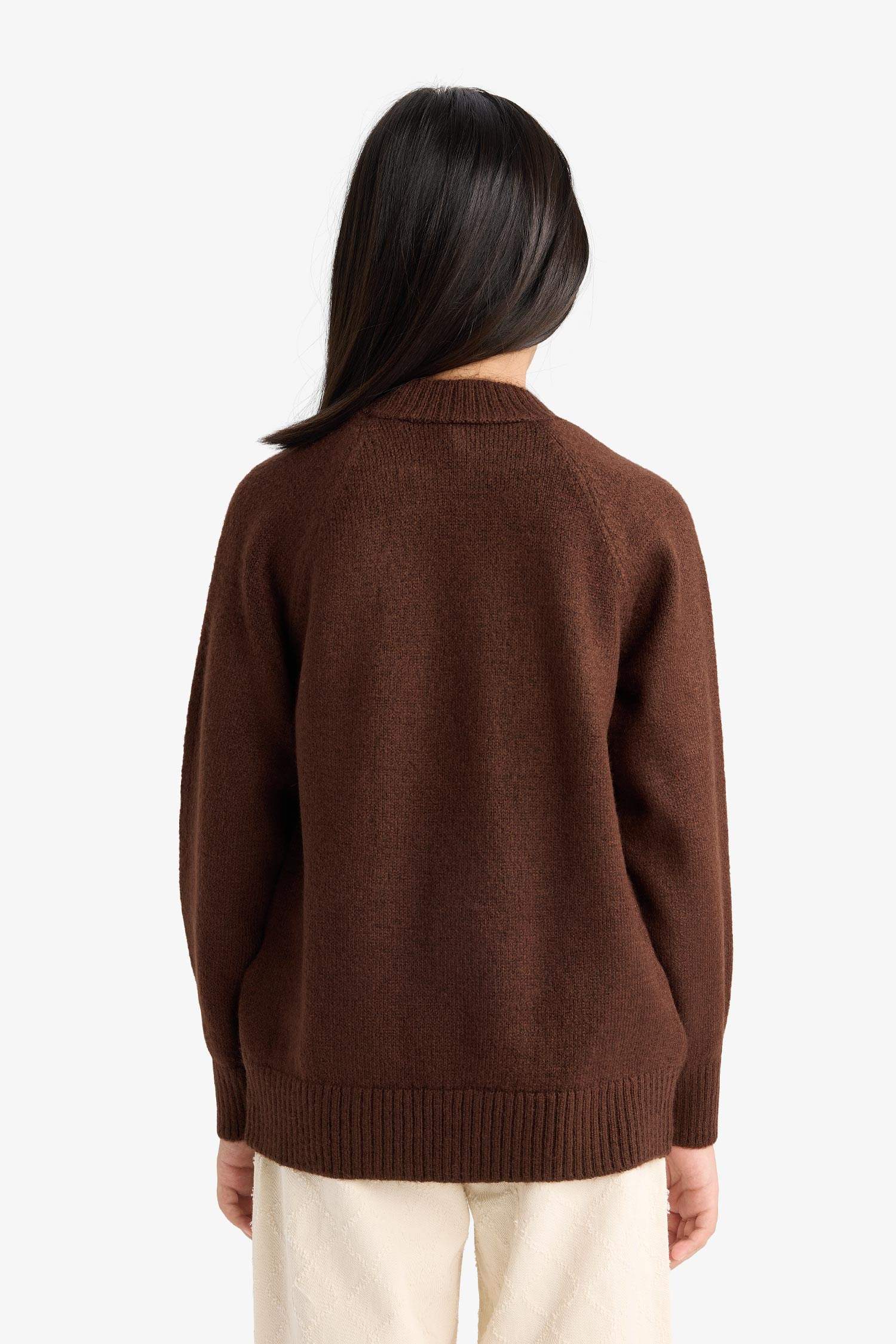 Girl Regular Fit Crew Neck Pullover