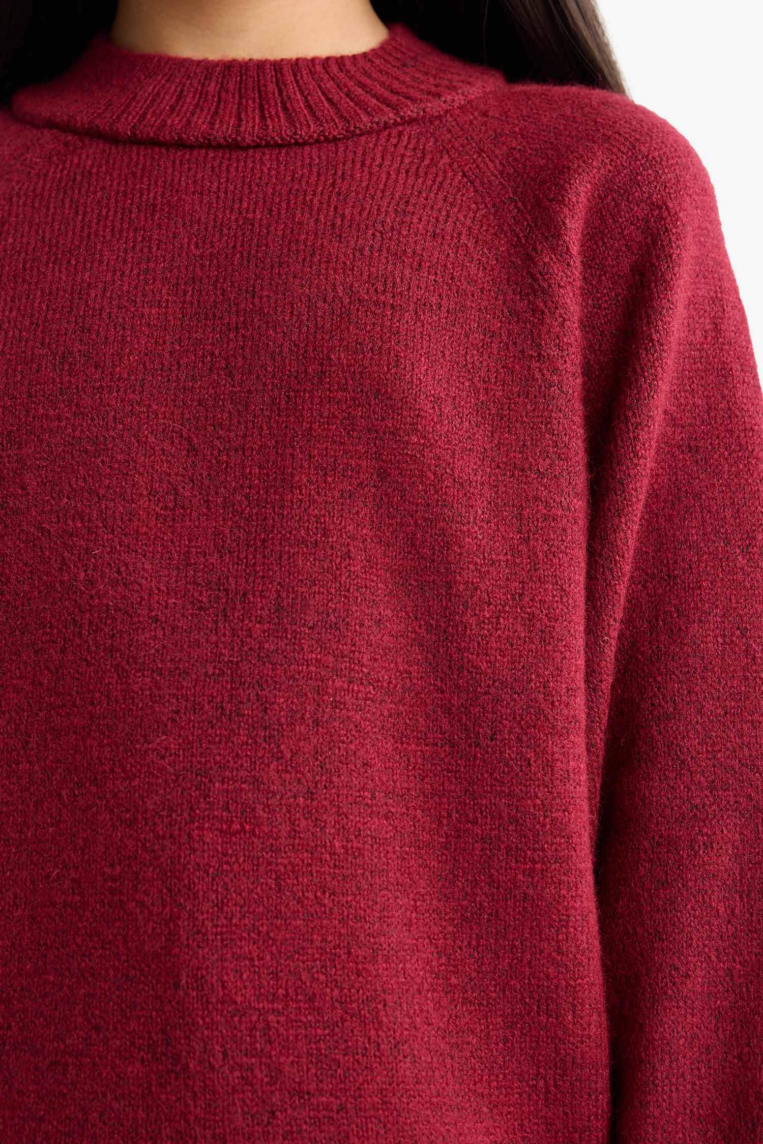 Pull en tricot à col rond pour fille