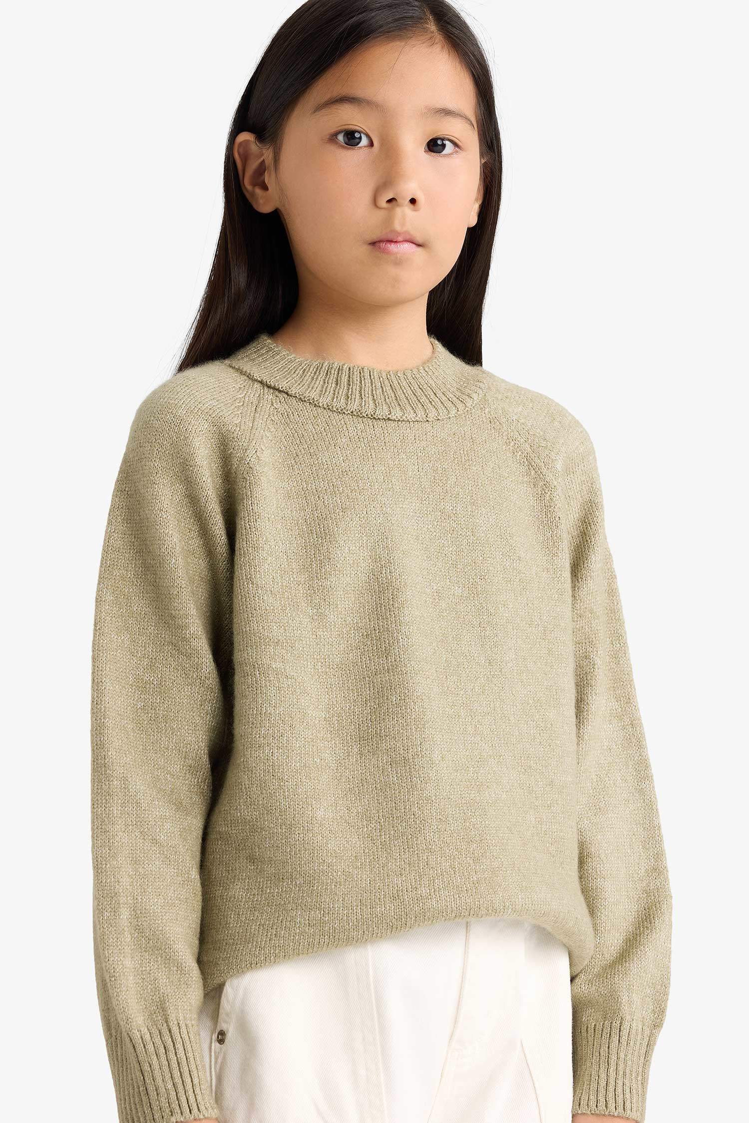 Girl Regular Fit Crew Neck Pullover