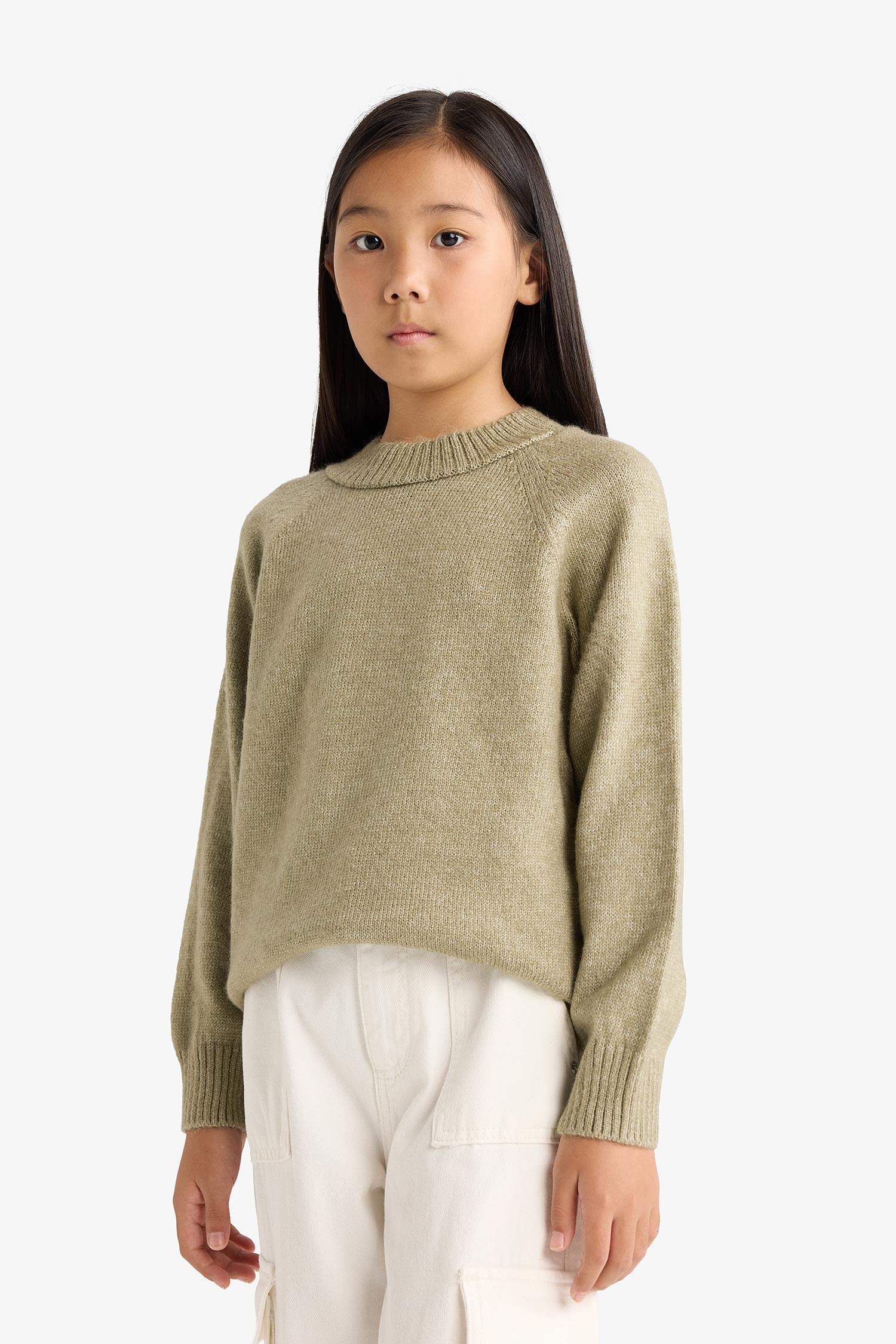 Girl Regular Fit Crew Neck Pullover