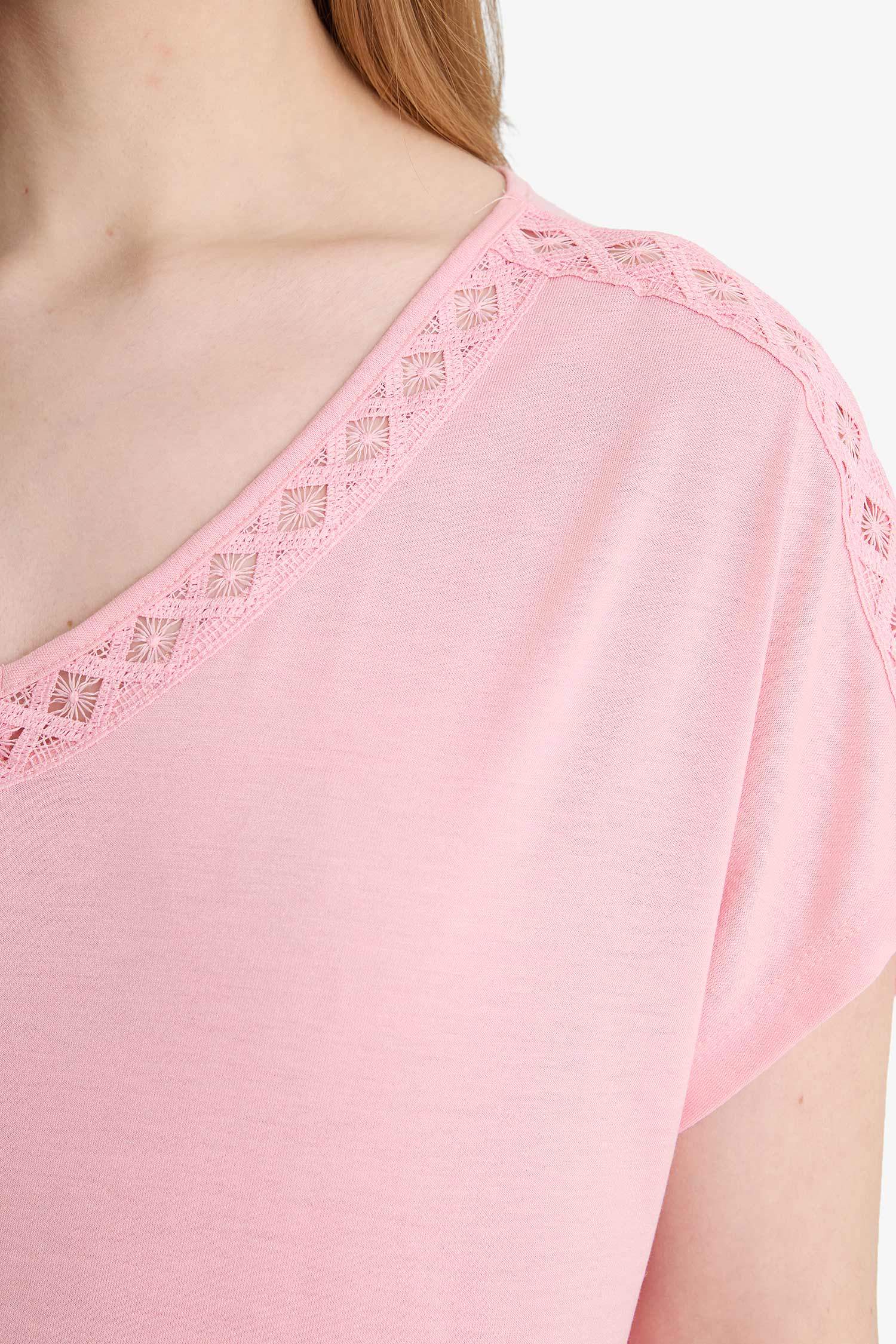 V Neck Short Sleeve T-Shirt