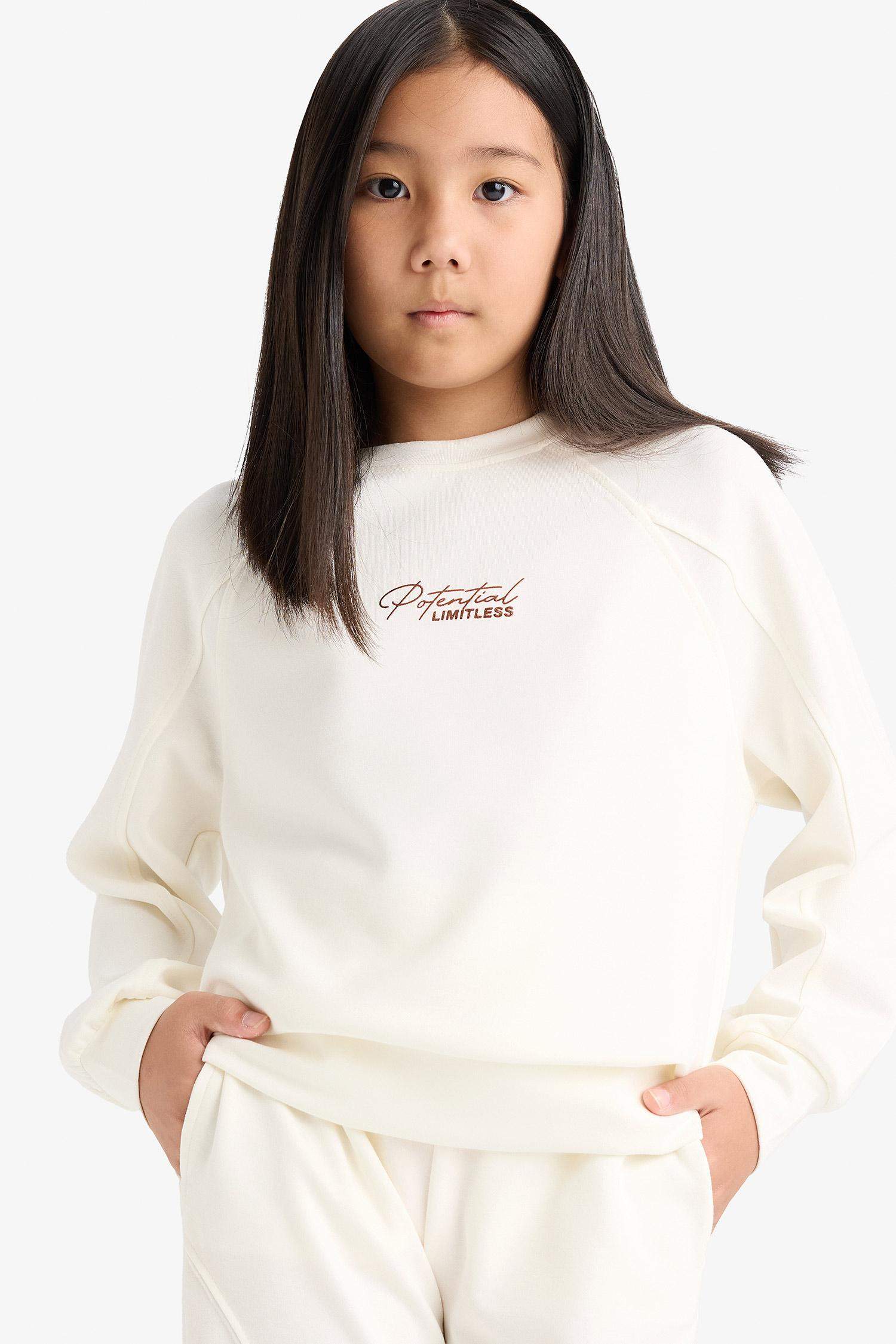 Girl Relax Fit Sport Printed Modal Sweatshirt