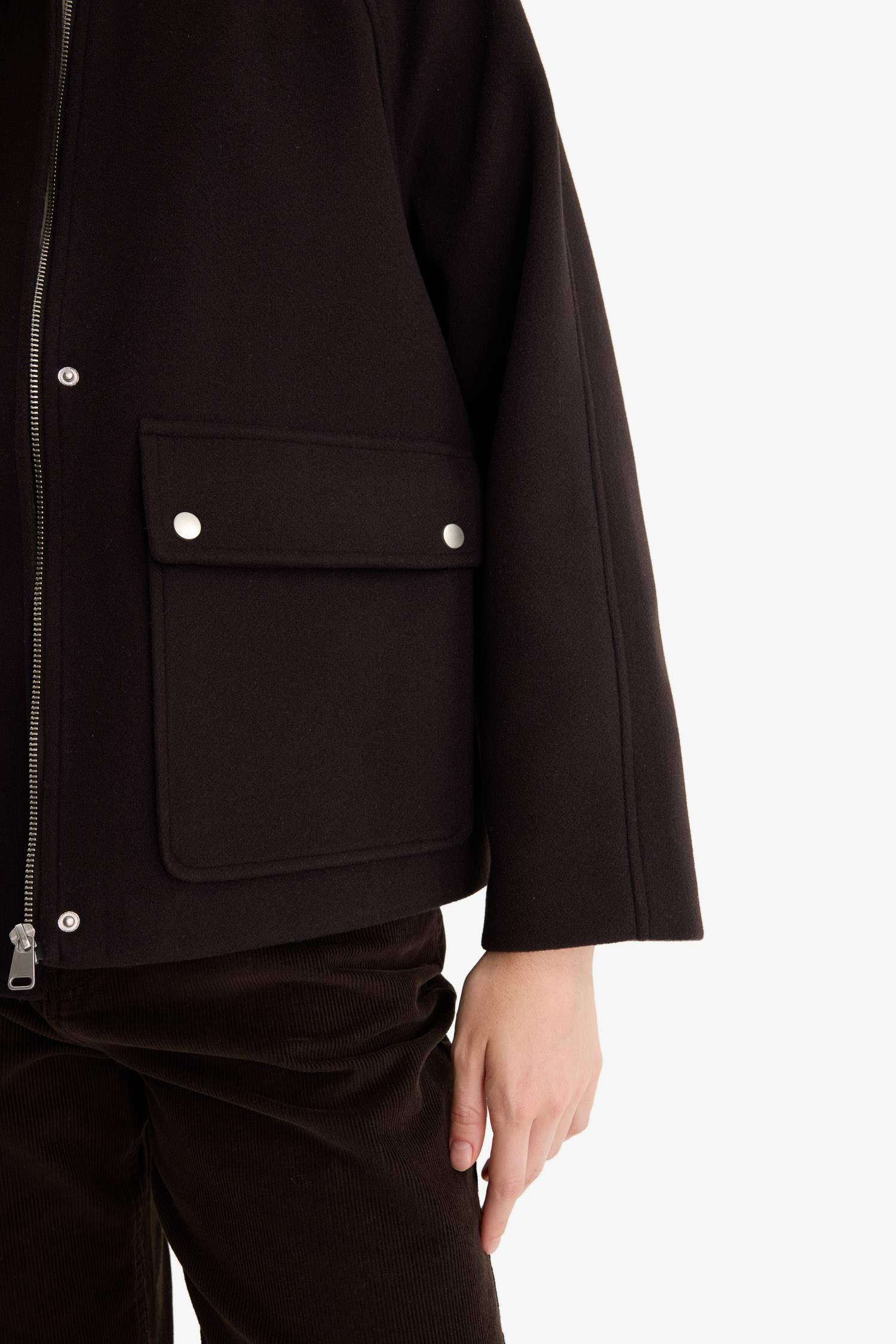 Regular Fit Polo Collar Cachet Jacket