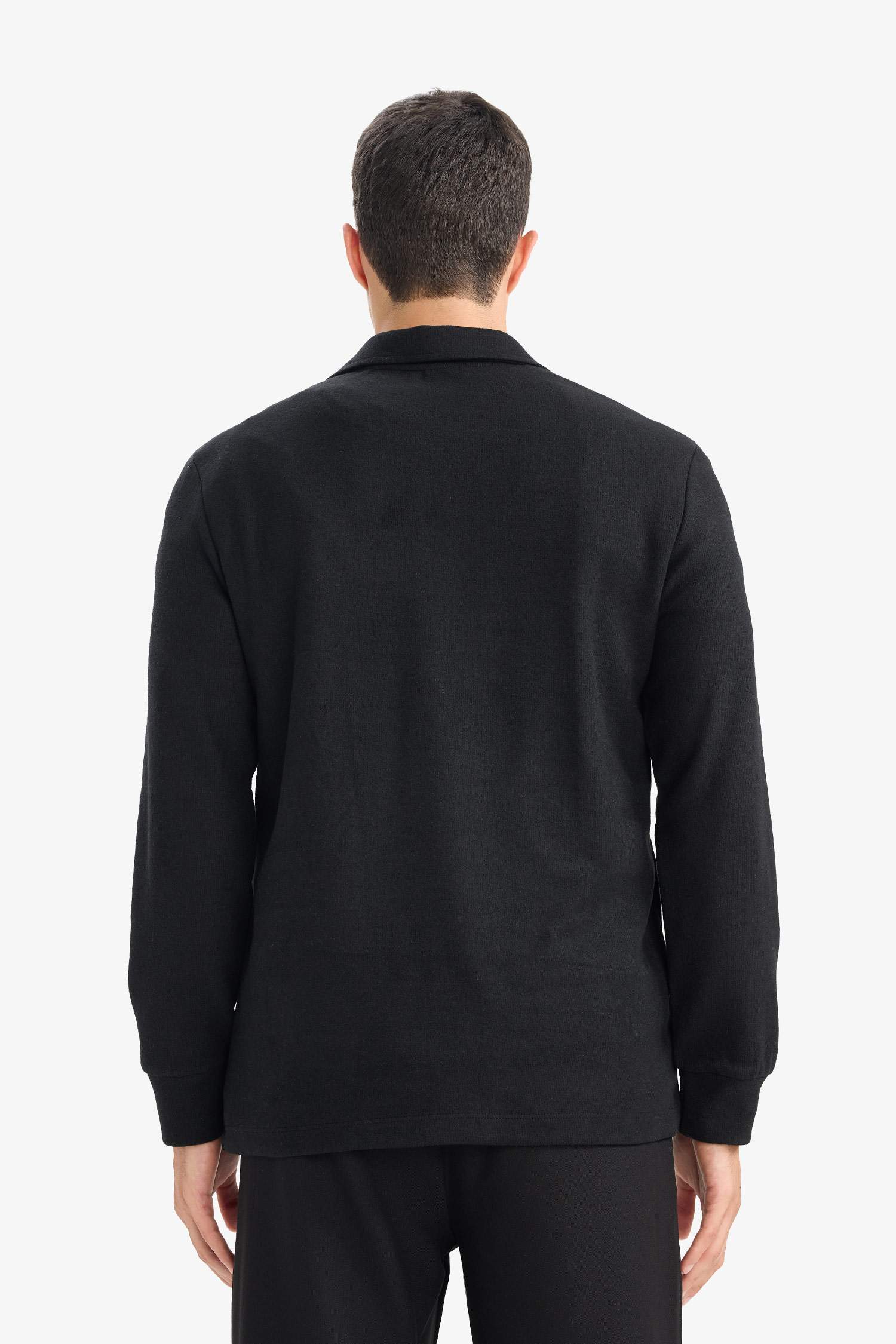 Regular Fit Polo Yaka Yarım Fermuarlı Sweatshirt