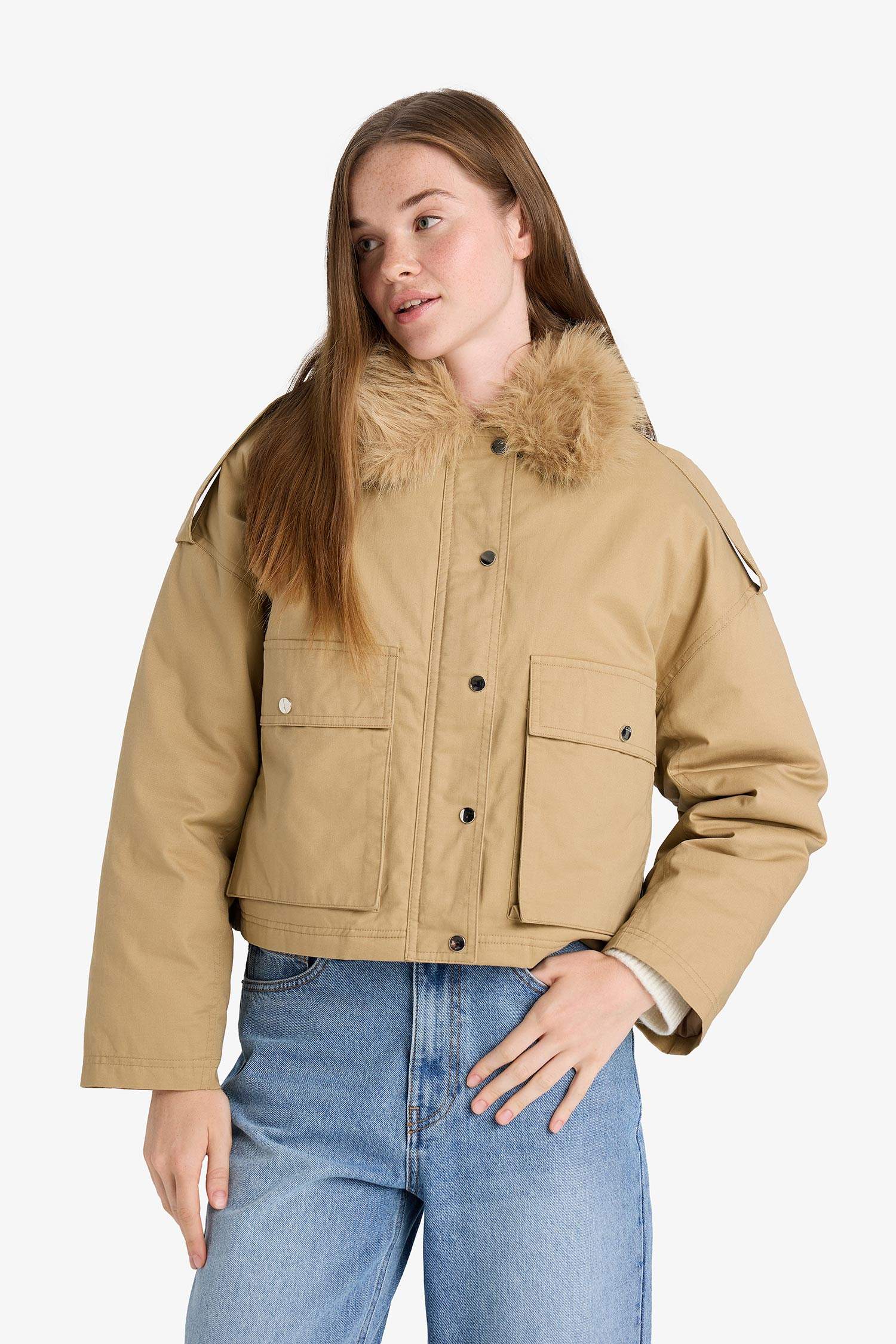 Waterproof Regular Fit Cotton Puffer Jacket