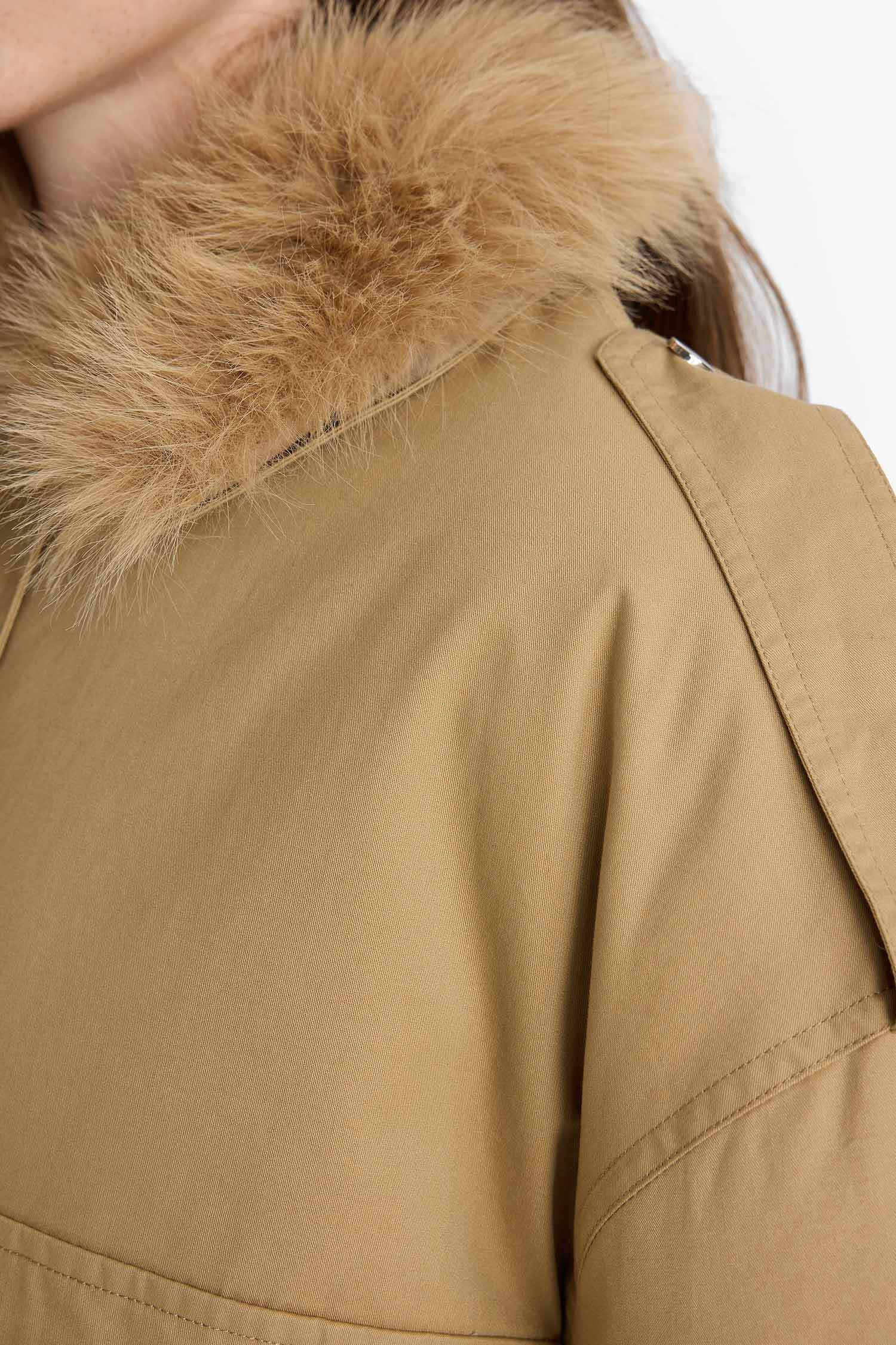 Su Geçirmez Regular Fit Kapüşonlu Pamuklu Mont