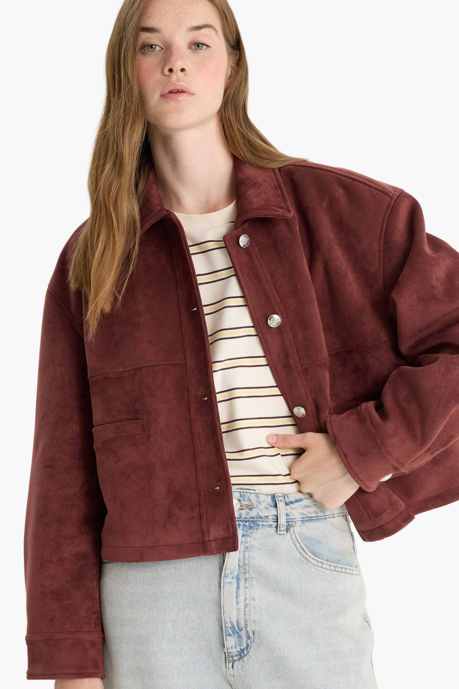 جاكيت شمواه قصة عادية بياقة بولو