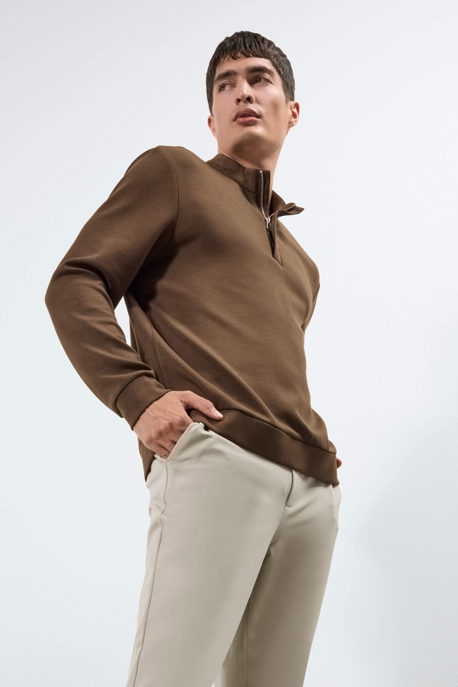 қалыпты пішім тік жаға Свитер