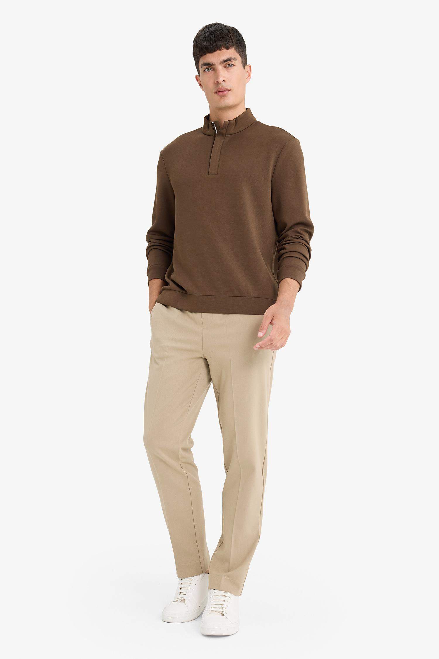 қалыпты пішім тік жаға Свитер