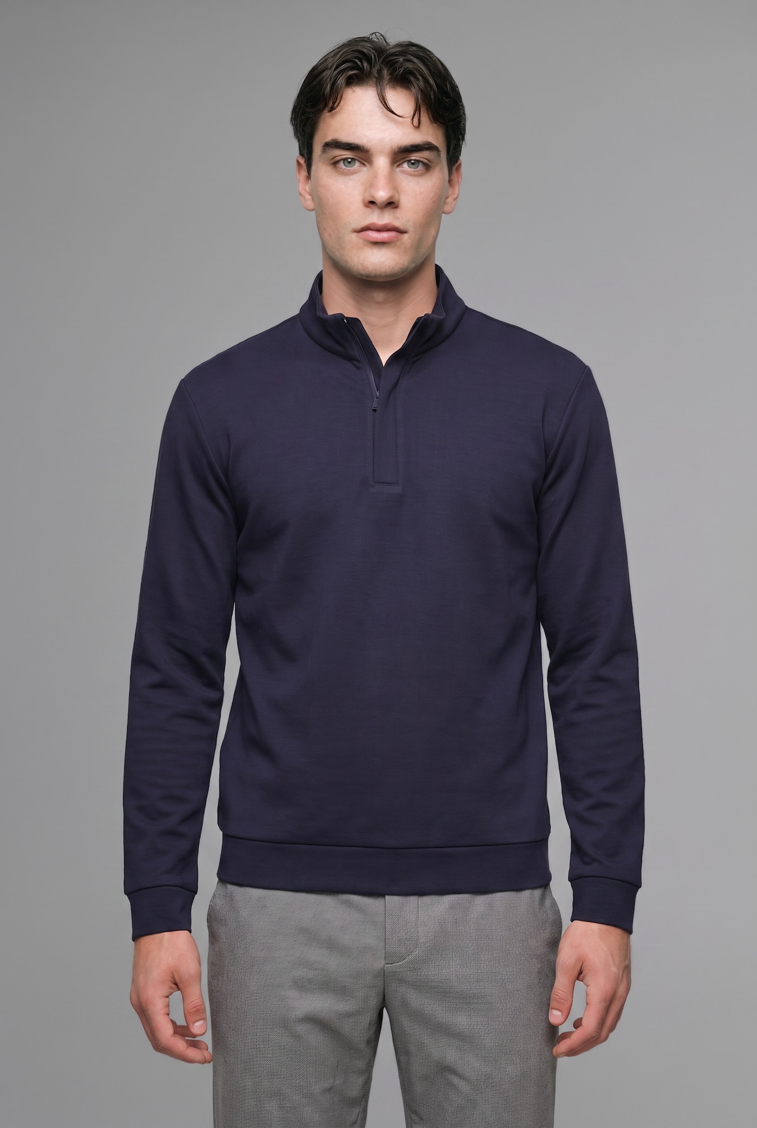 DeFacto Regular Fıt Yarım Fermuarlı Sweatshirt görsel 2