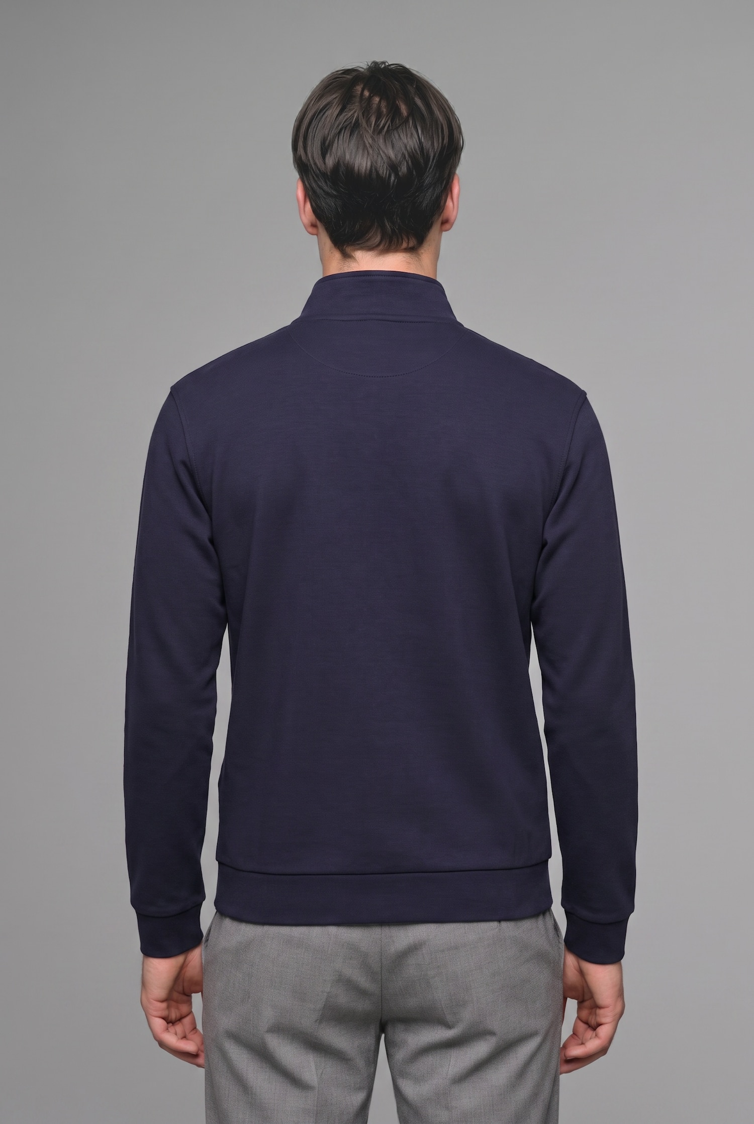 DeFacto Regular Fıt Yarım Fermuarlı Sweatshirt görsel 4