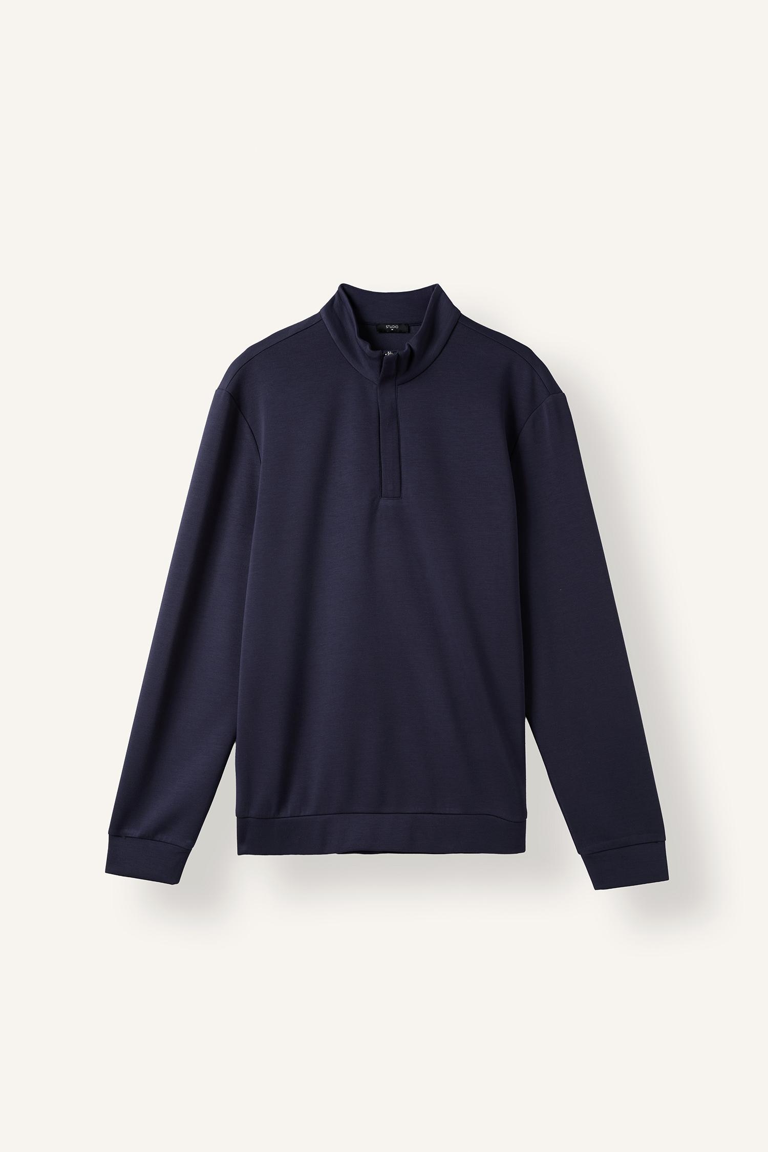 DeFacto Regular Fıt Yarım Fermuarlı Sweatshirt görsel 7