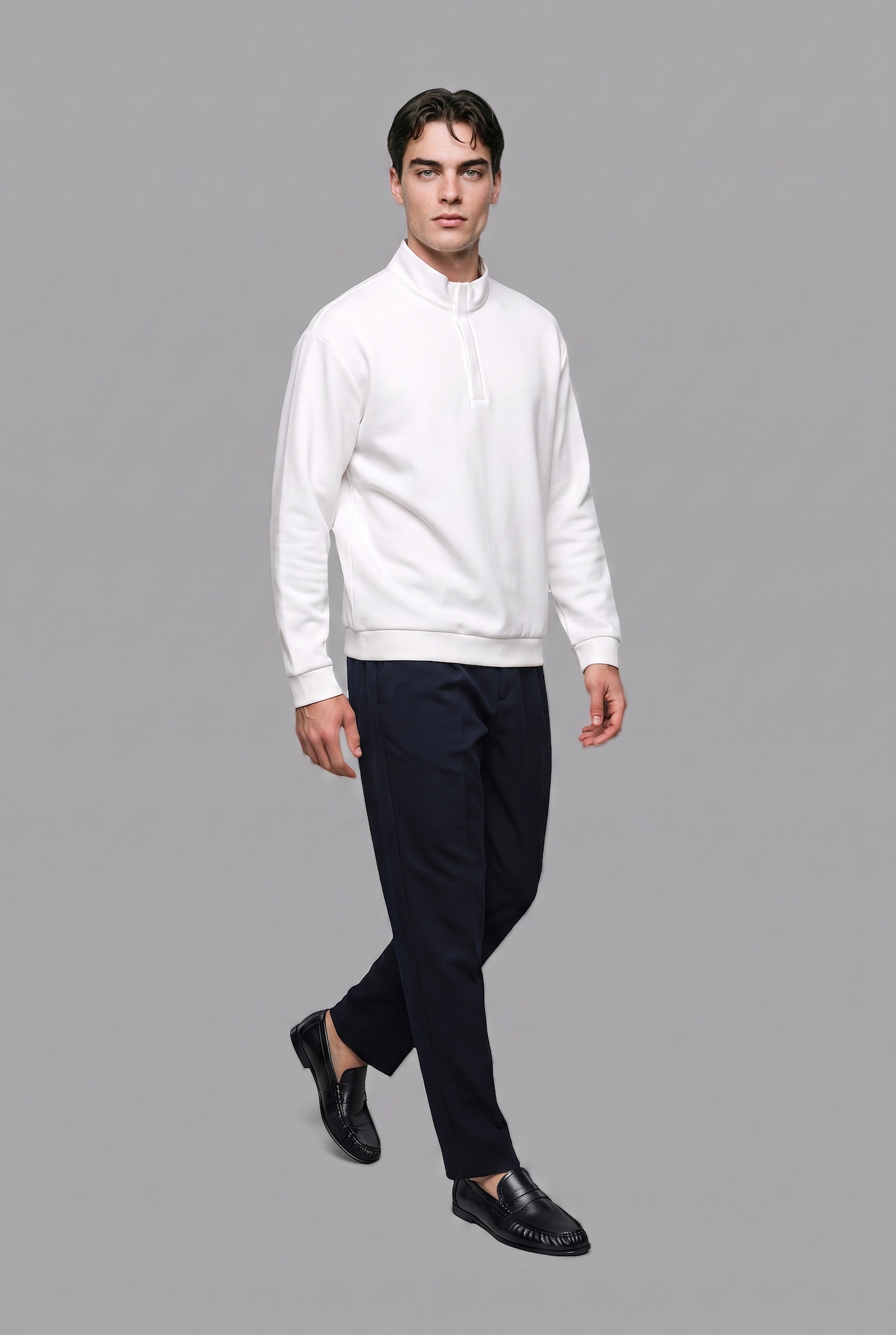 DeFacto Regular Fıt Yarım Fermuarlı Sweatshirt