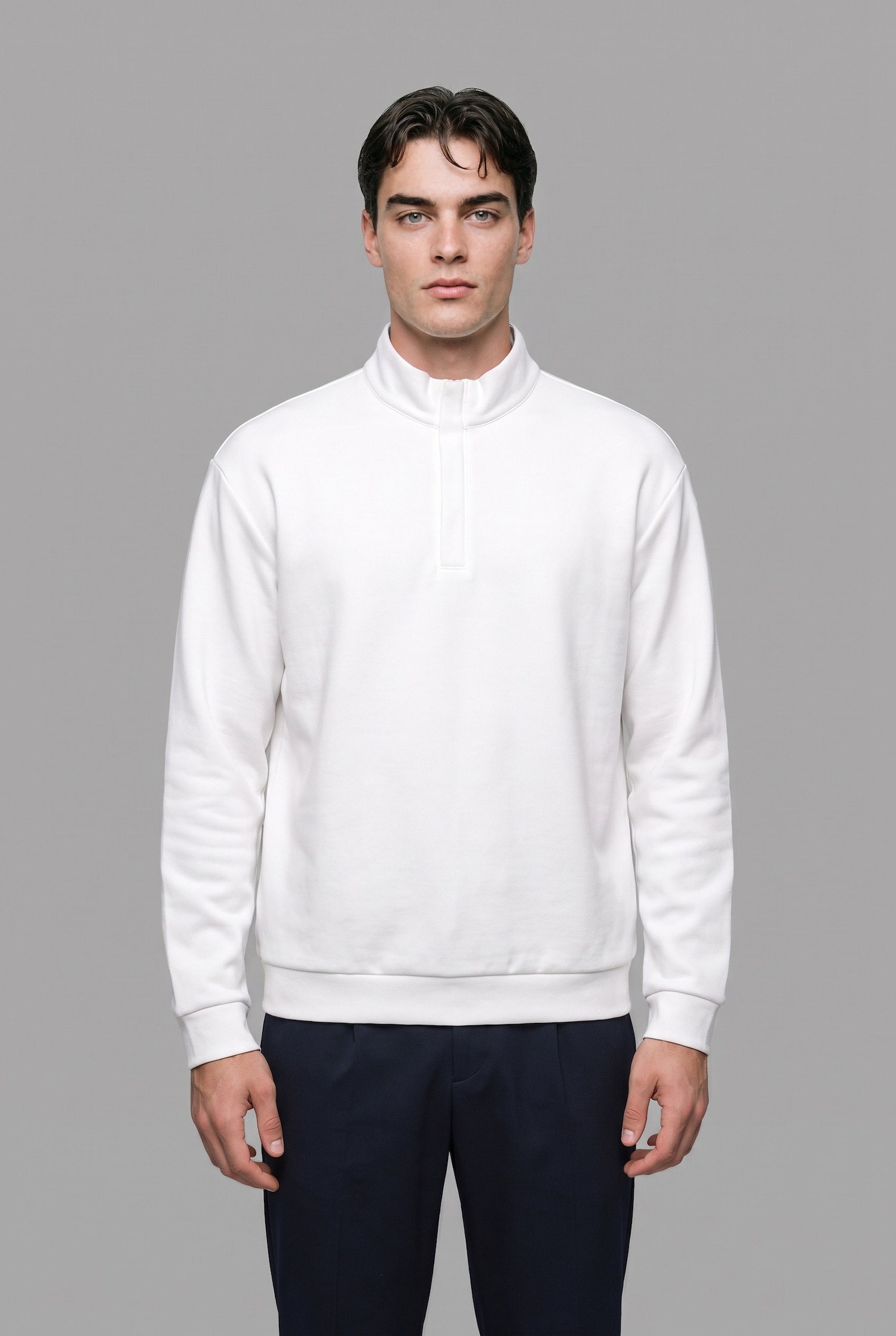 DeFacto Regular Fıt Yarım Fermuarlı Sweatshirt görsel 2