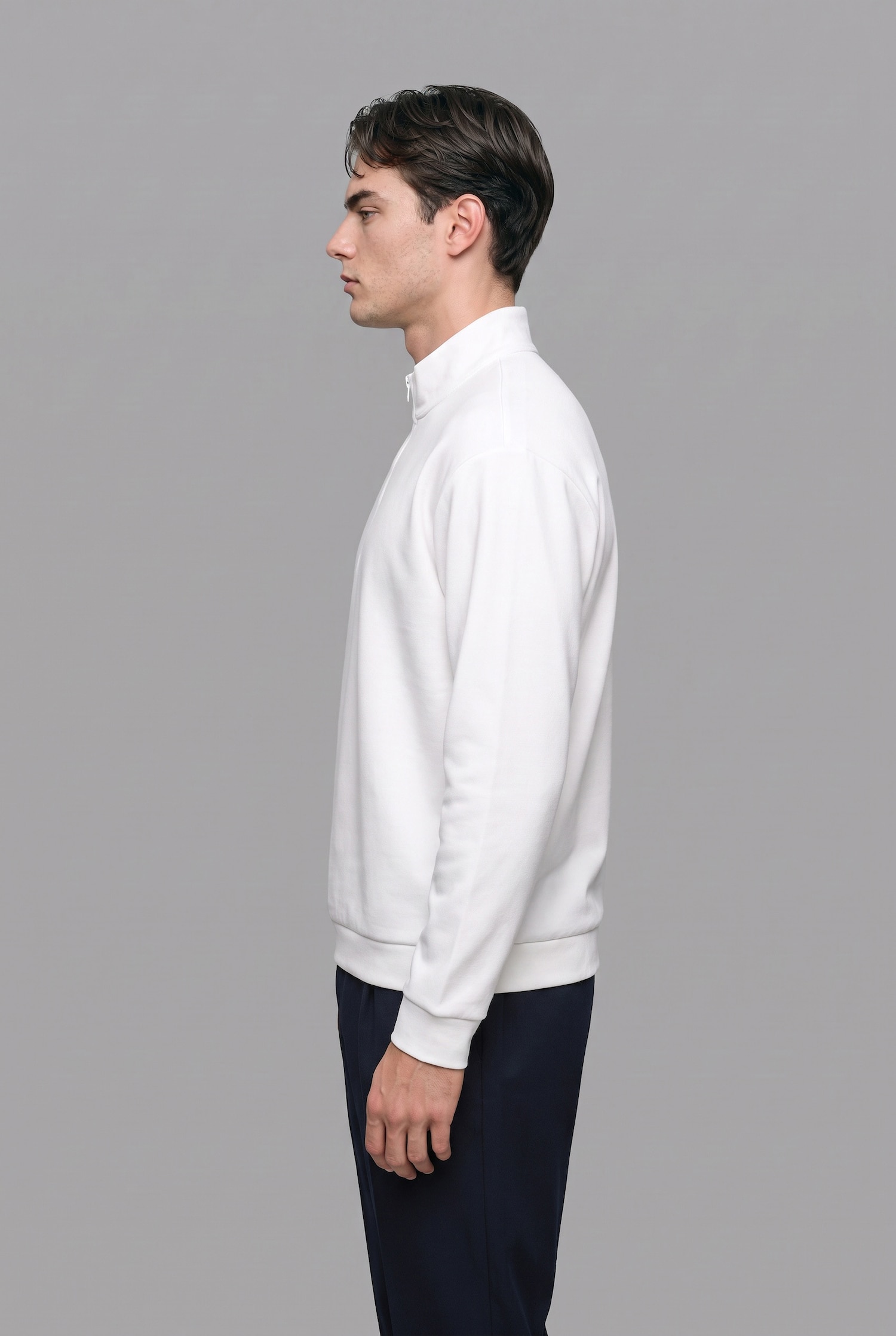 DeFacto Regular Fıt Yarım Fermuarlı Sweatshirt görsel 3