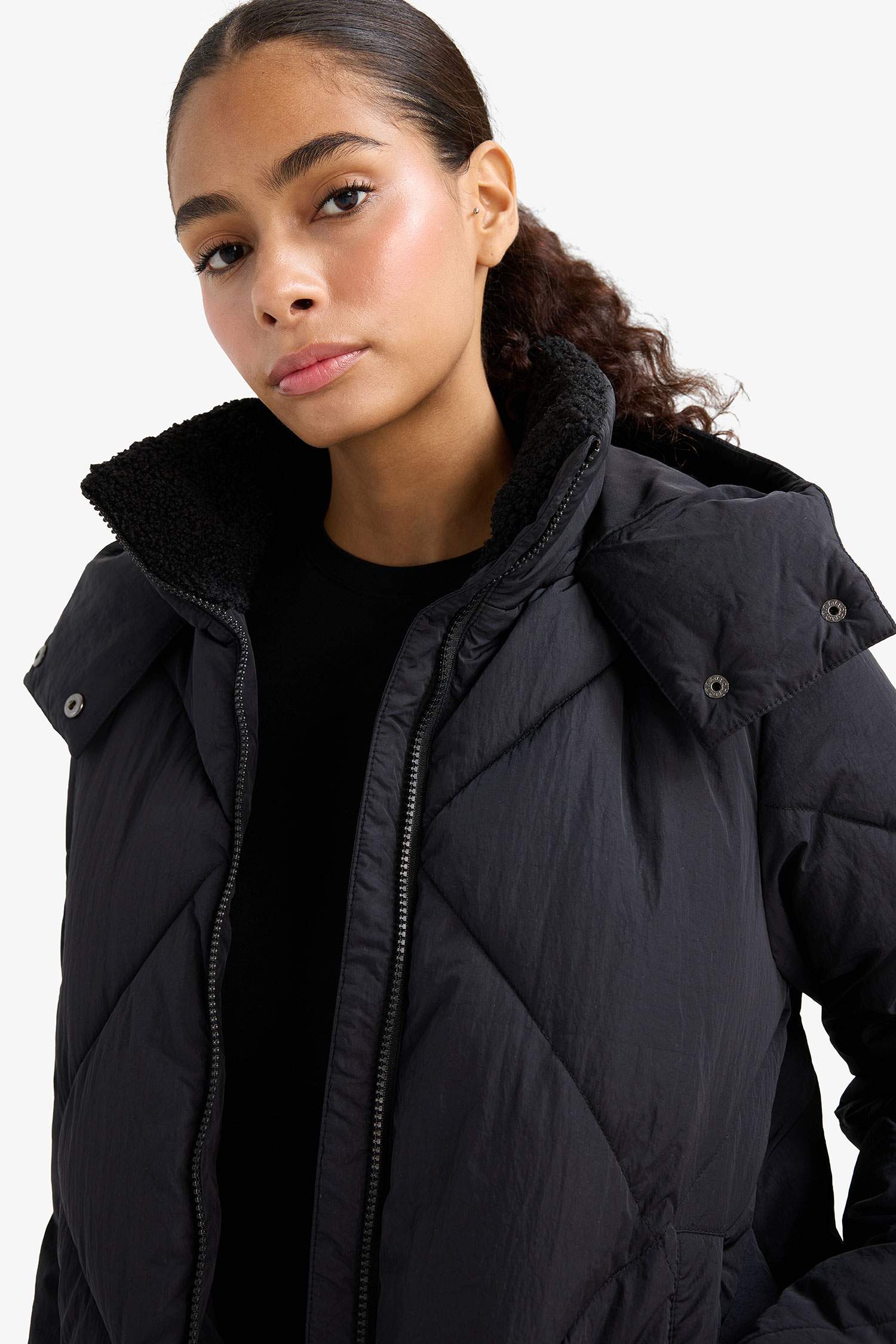 Waterproof Standard Fit Faux Fur Lined Puffer Jacket
