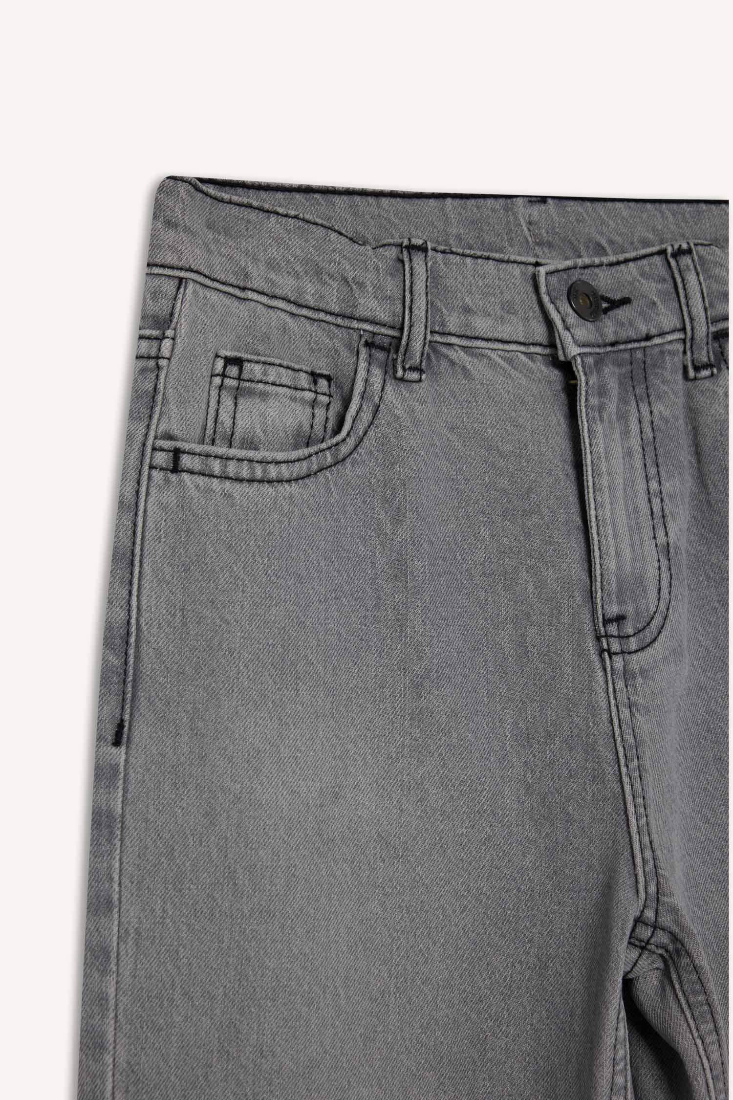Erkek Çocuk Wide Leg Düz Paça Jean Pantolon