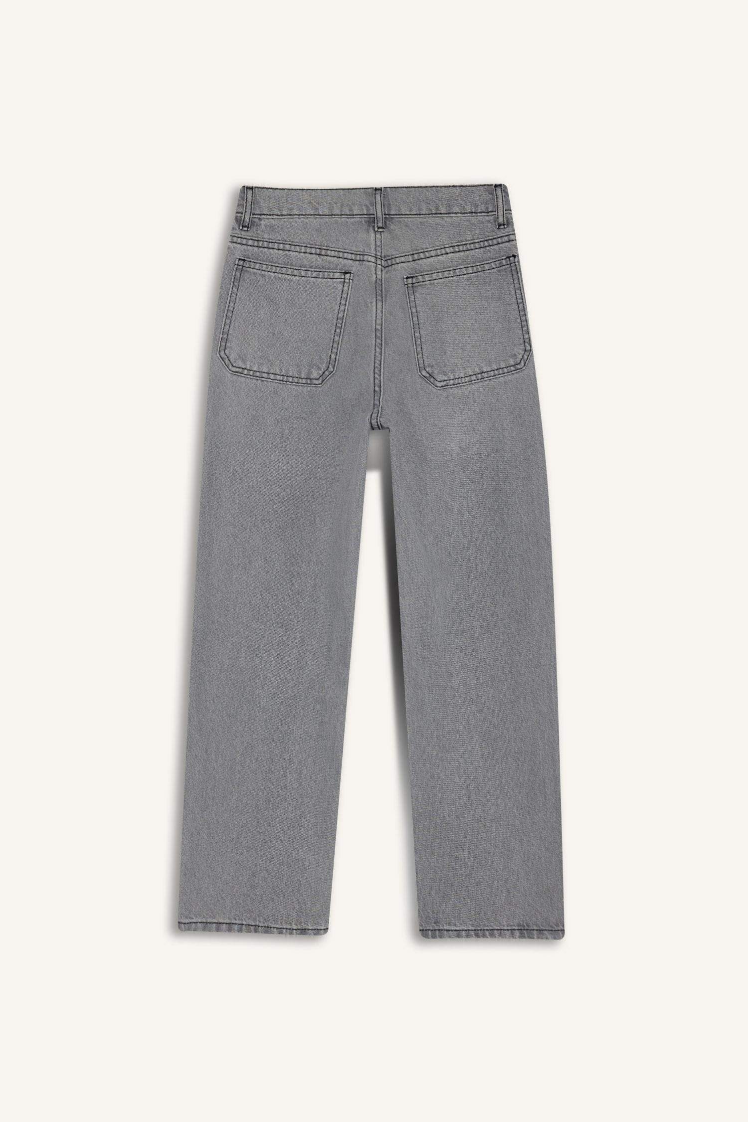 Erkek Çocuk Wide Leg Düz Paça Jean Pantolon