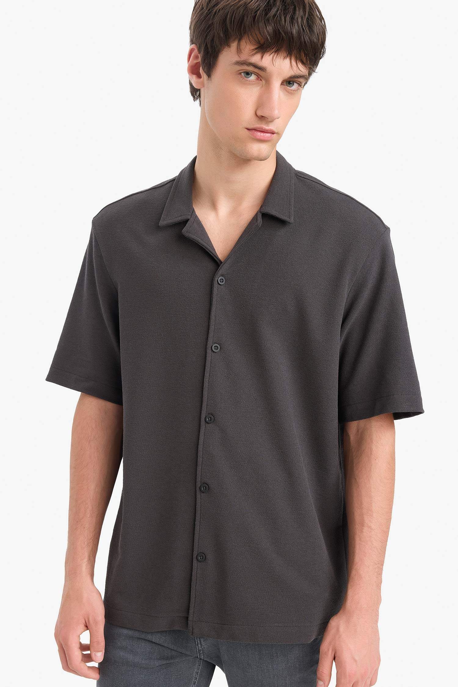 Relax Fit Open Collar Summer Shirt