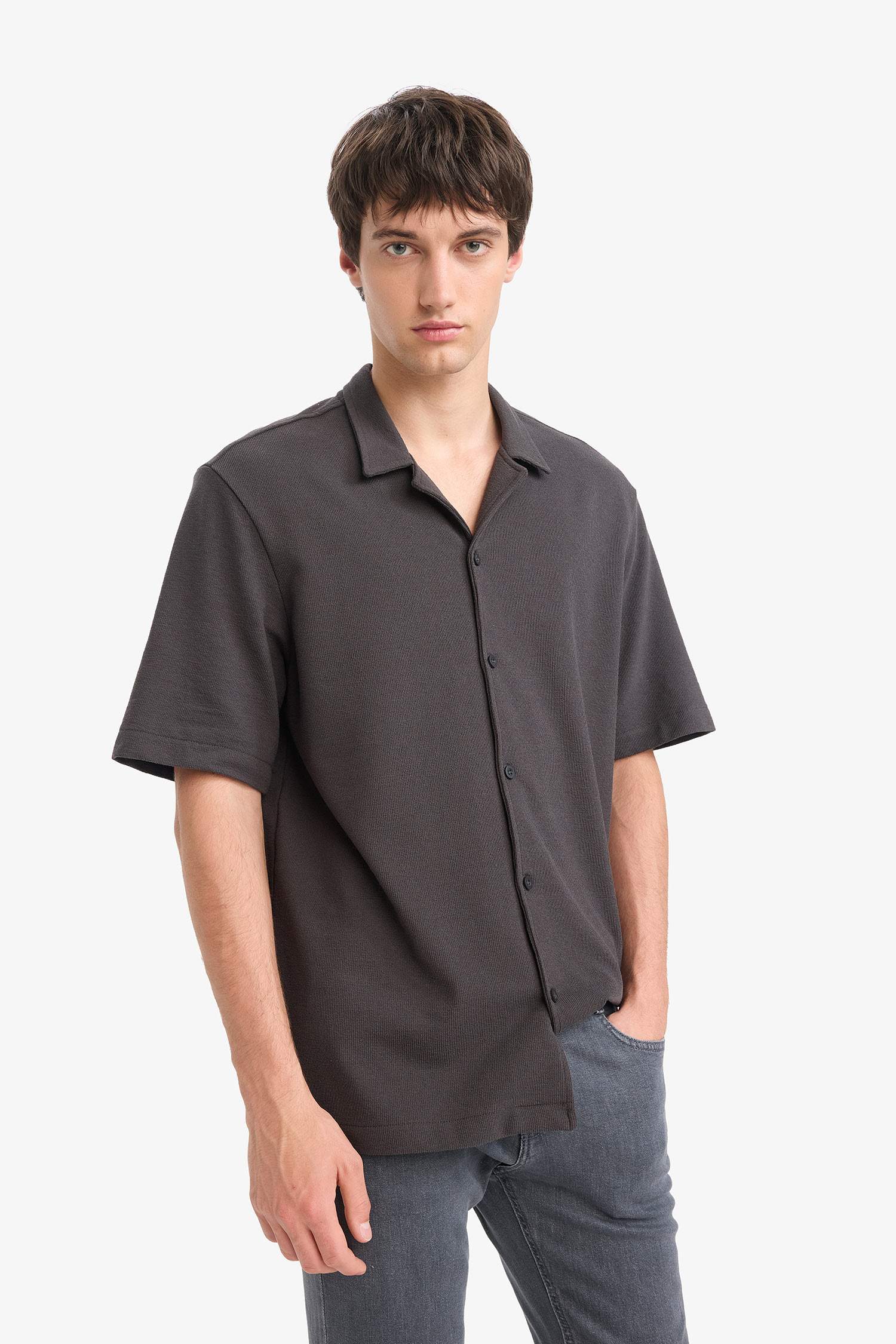 Relax Fit Open Collar Summer Shirt