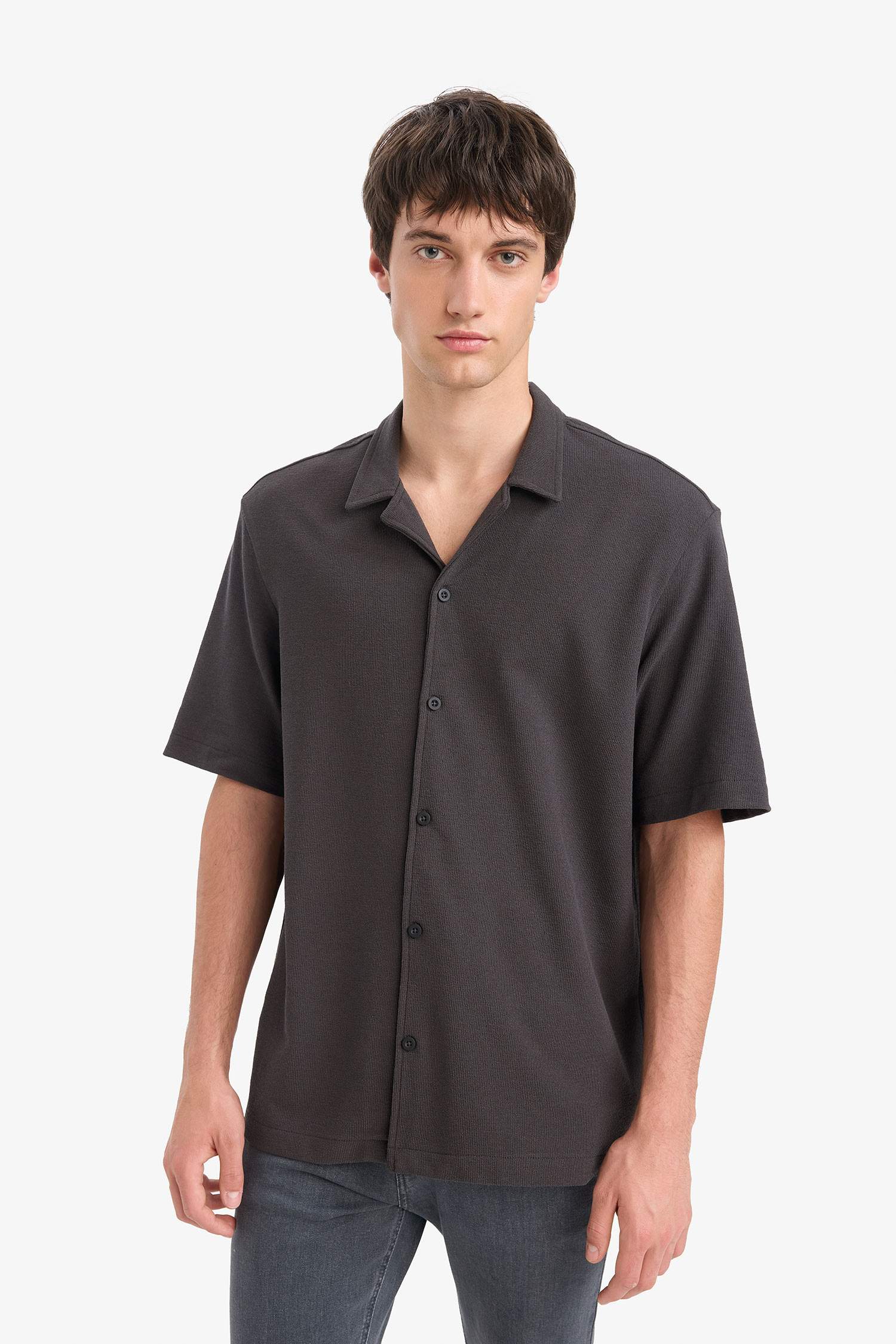 Relax Fit Open Collar Summer Shirt