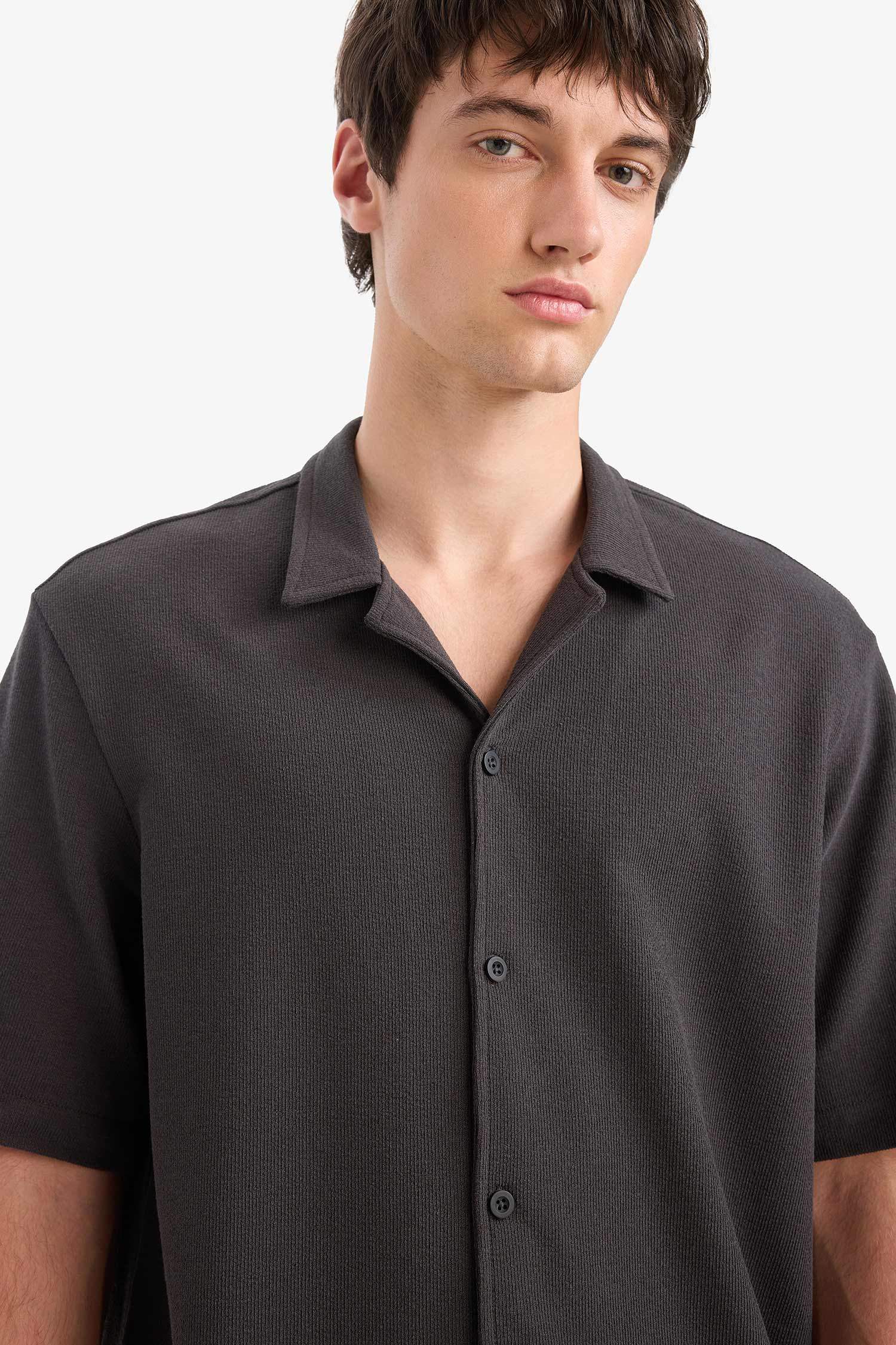 Relax Fit Open Collar Summer Shirt