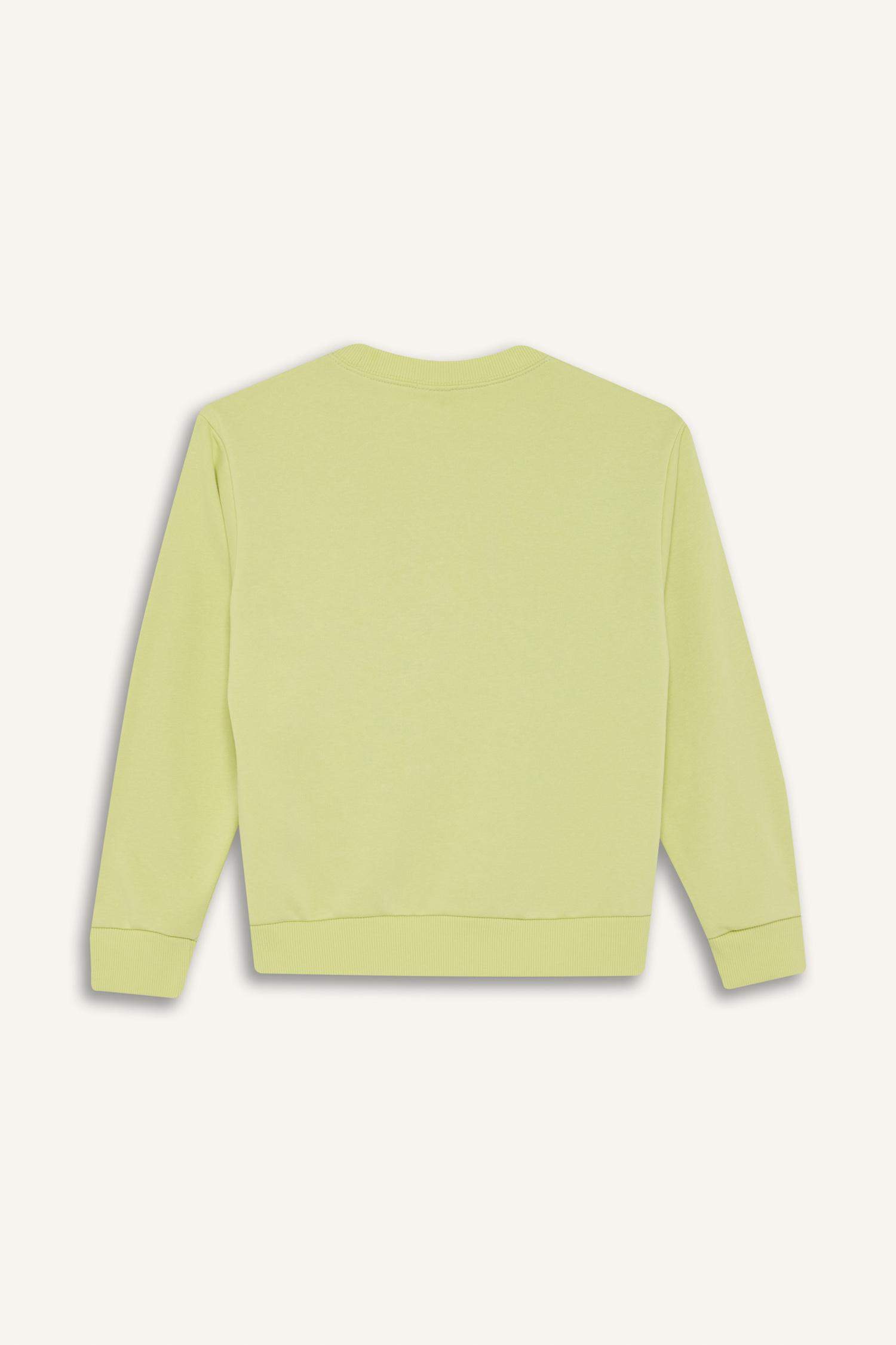 سويت شيرت أولادي مطبوع بياقة مستديرة