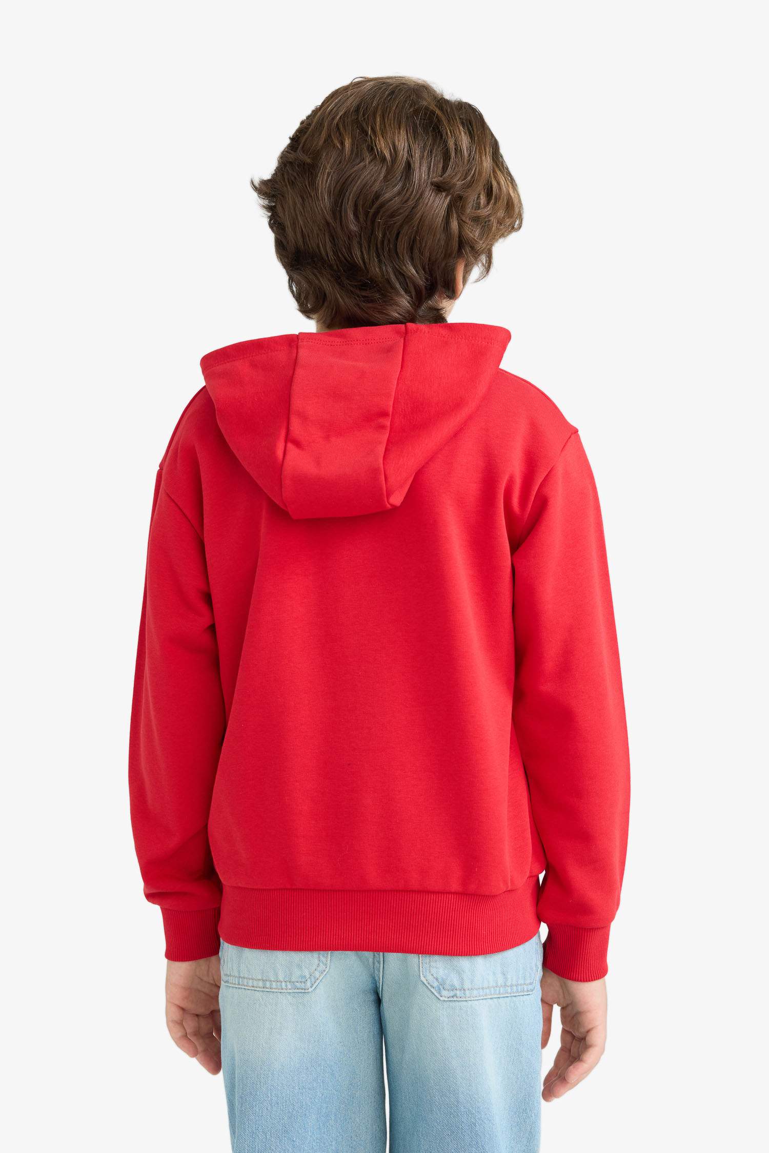 Boy Hooded Printed Sweatshirt