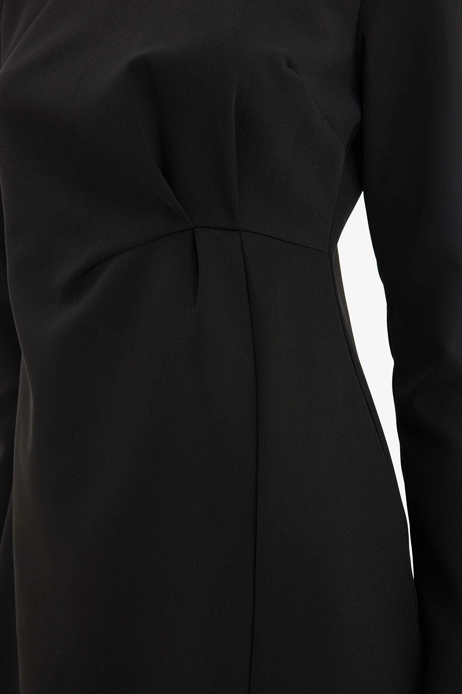 Robe à manches longues et col rond Coupe régulière