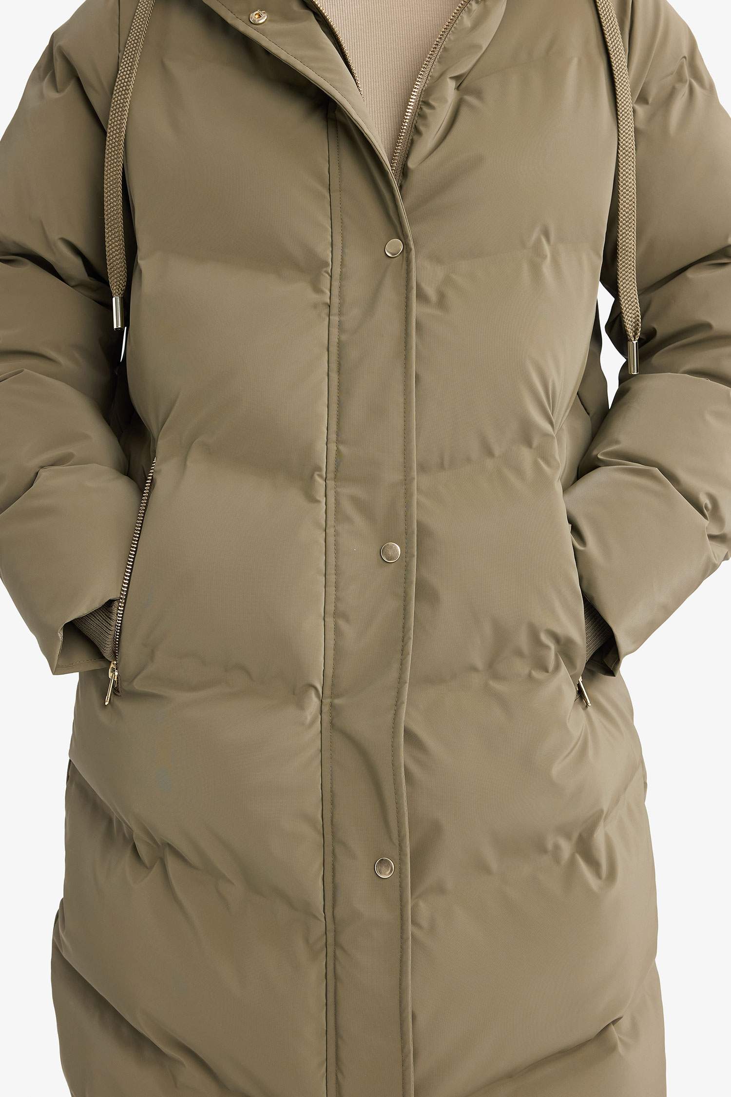 Regular Fit Kapüşonlu Fermuarlı Parka