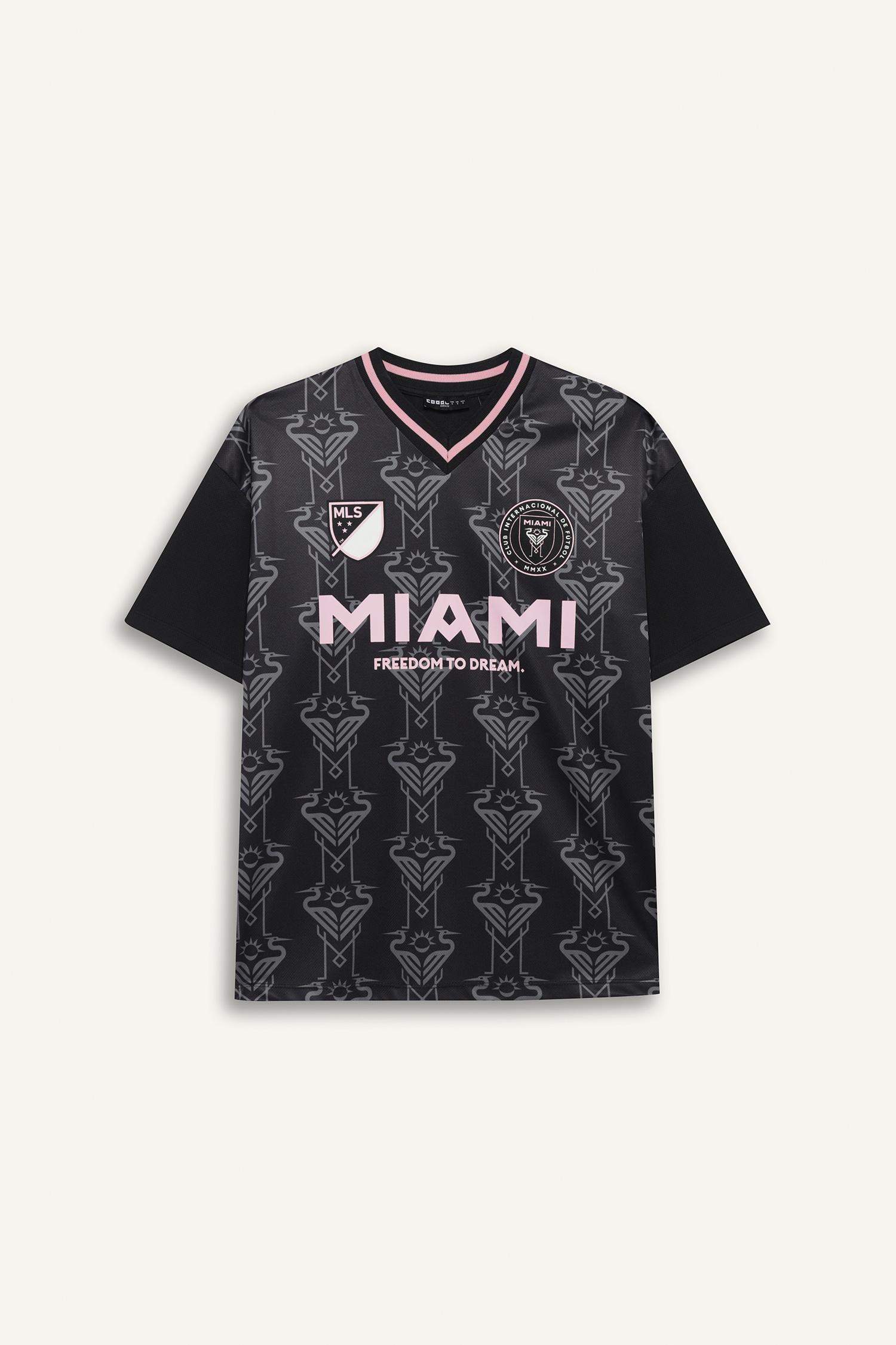 MLS Oversize Geniş Kalıp Sırt Baskılı Jakarlı Forma Kumaşı Kısa Kollu Tişört