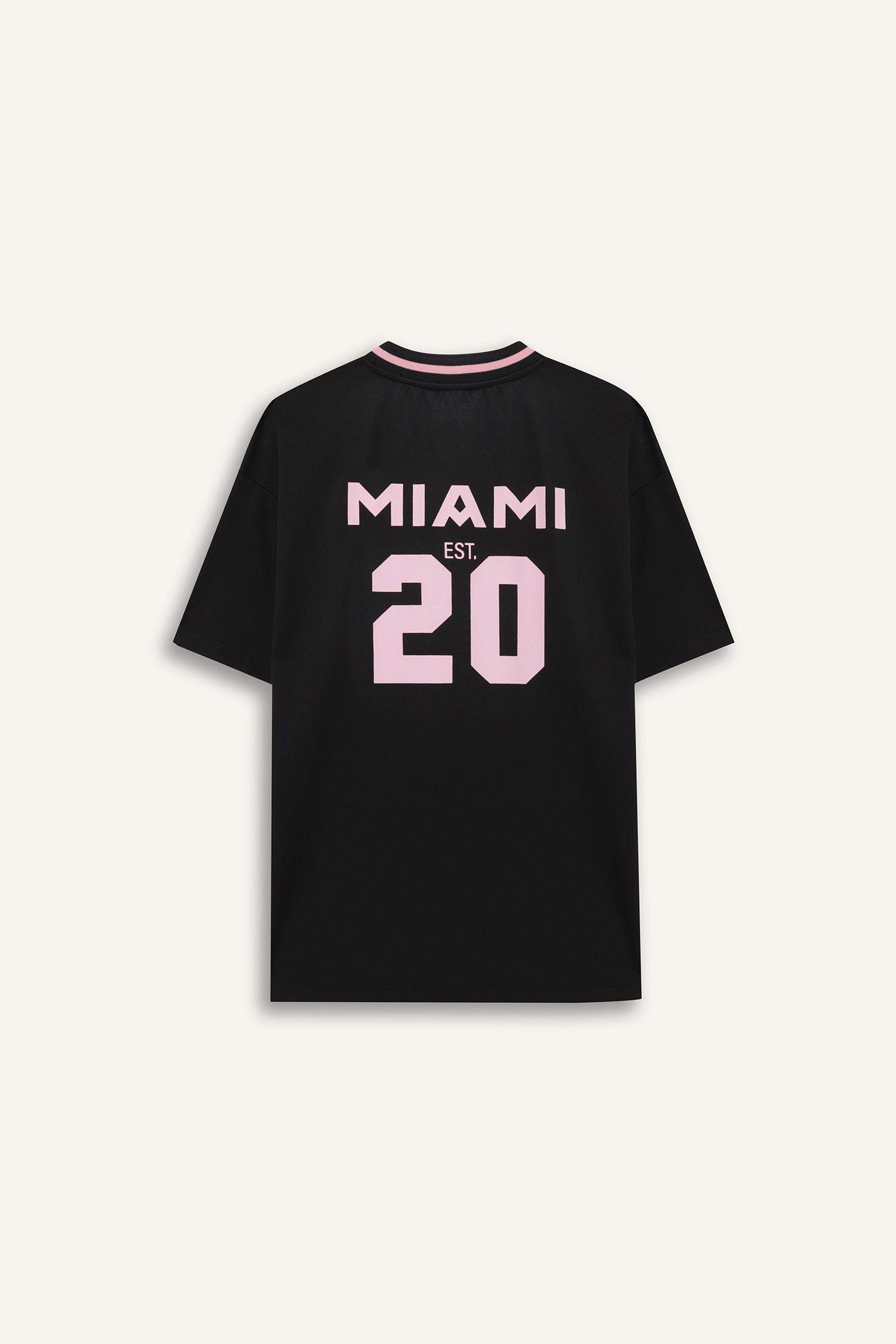 MLS Oversize Geniş Kalıp Sırt Baskılı Jakarlı Forma Kumaşı Kısa Kollu Tişört