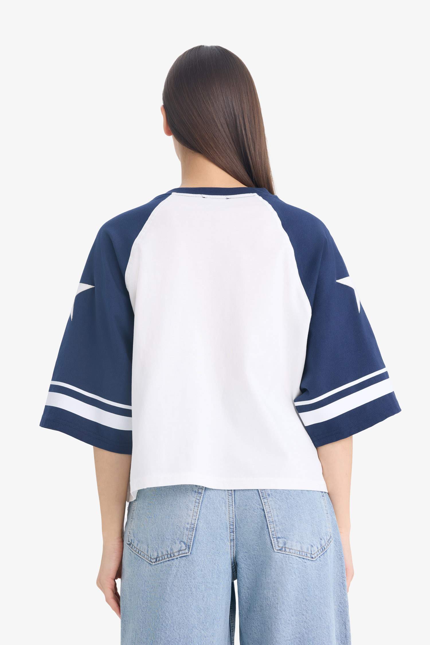 Loose Fit Crew Neck Printed Short Sleeve T-Shirt