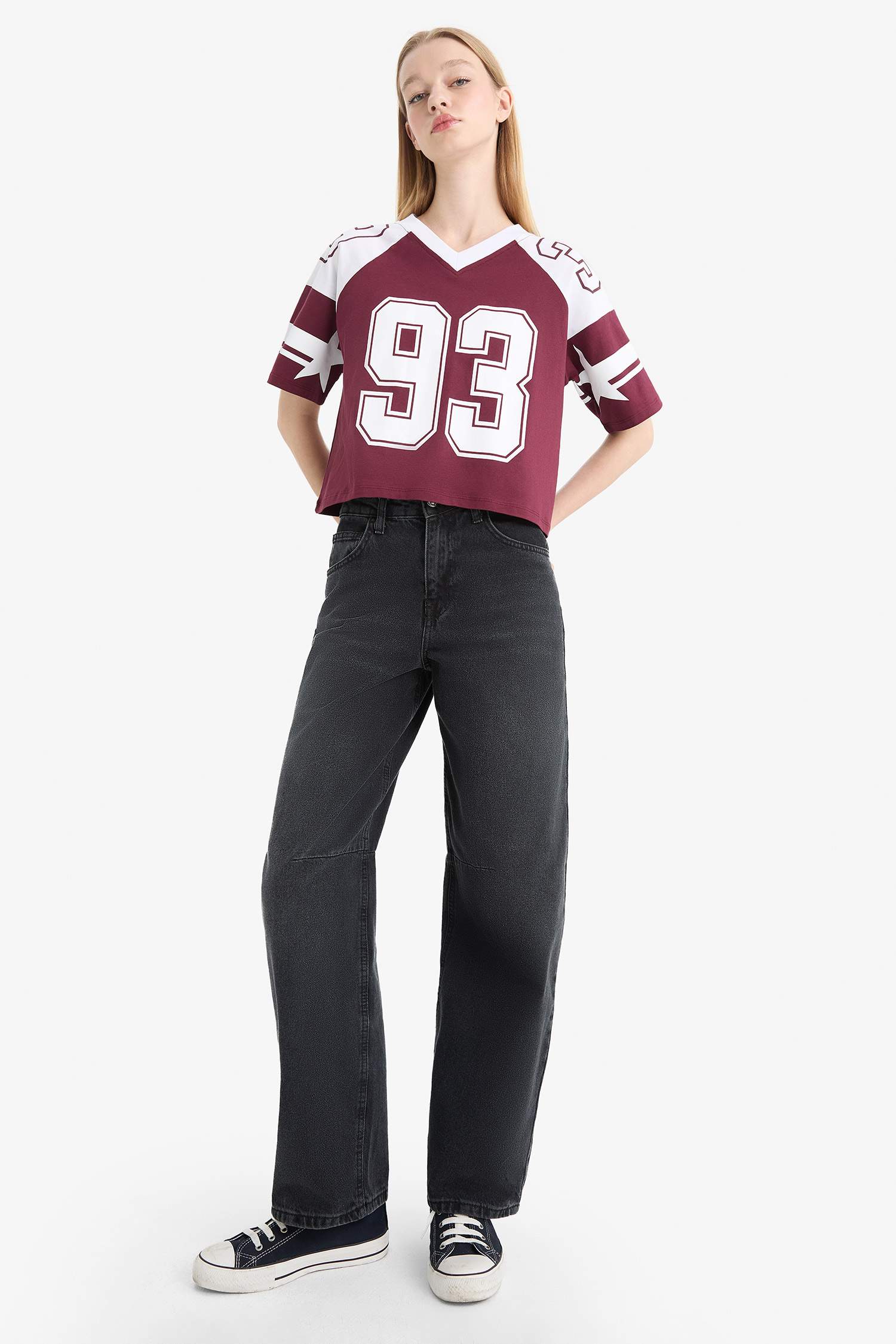 Loose Fit Crew Neck Printed T-Shirt