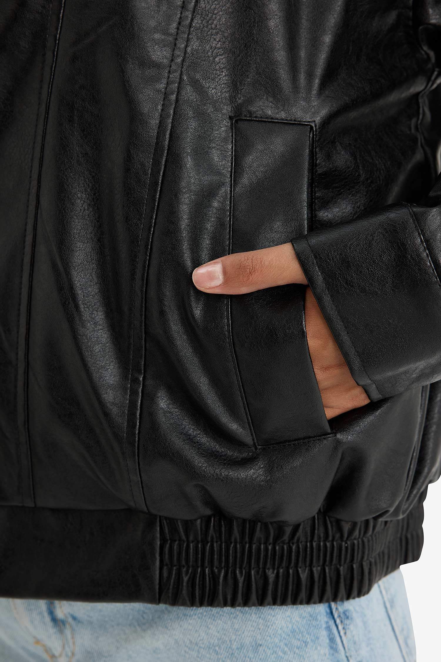 Dad Fit Polo Yaka Suni Deri Mont