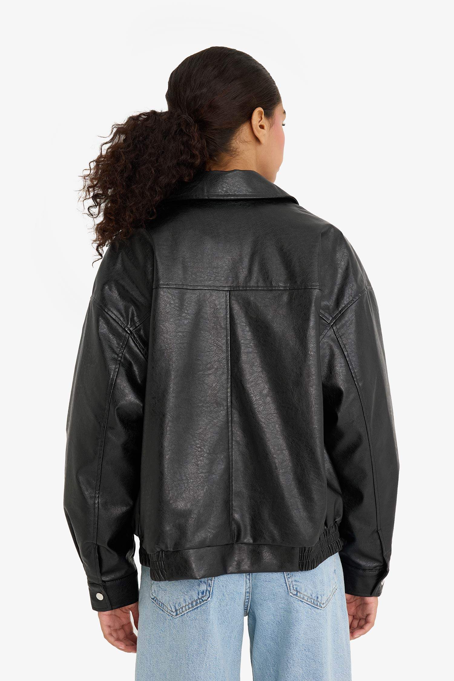 Dad Fit Polo Yaka Suni Deri Mont