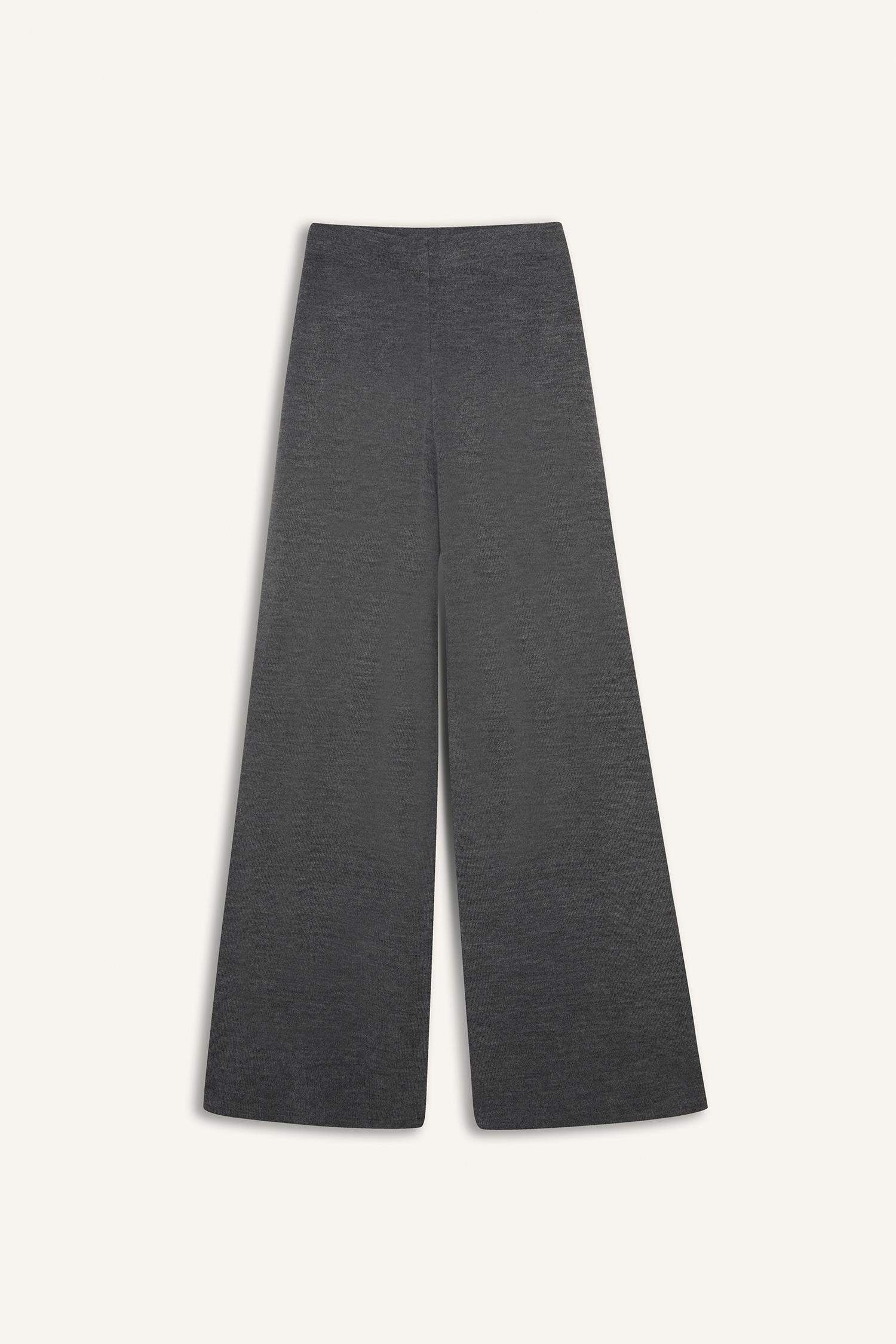 Wide Leg Geniş Bol Paça Triko Pantolon