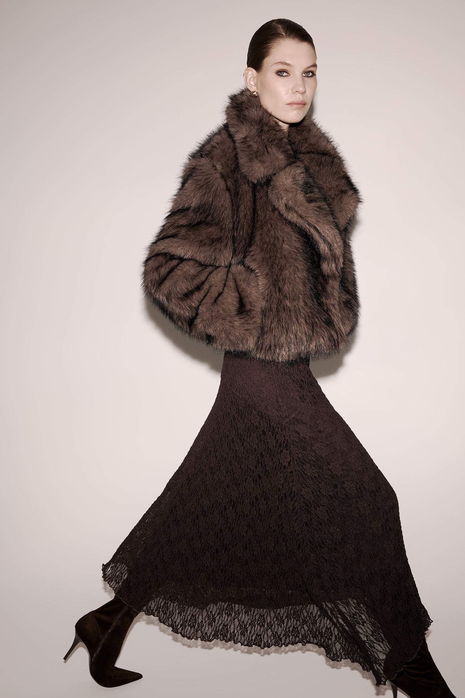 Regular Fit Faux Fur Jacket